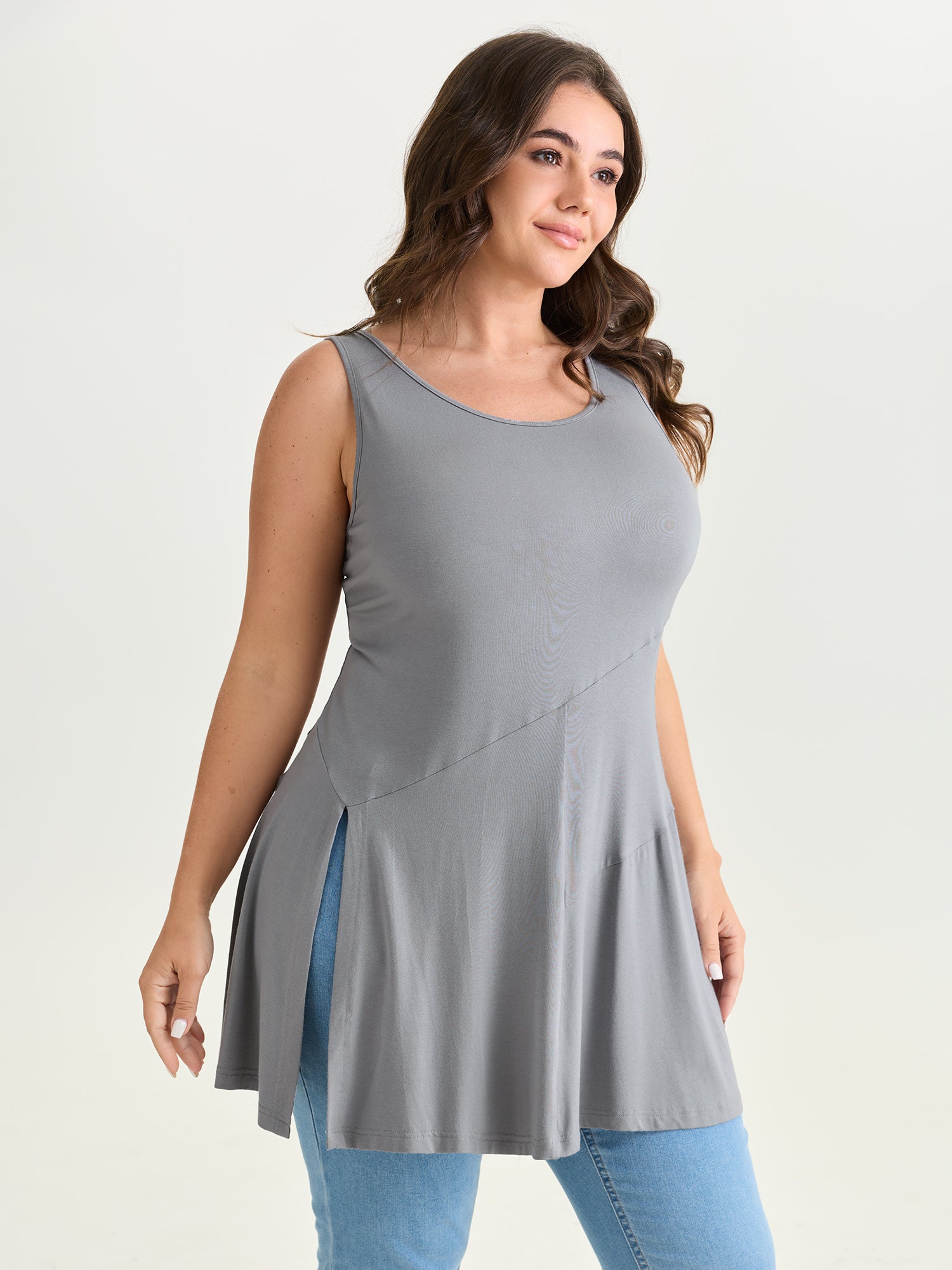 Supersoft Side Seams Flowy Tank Top