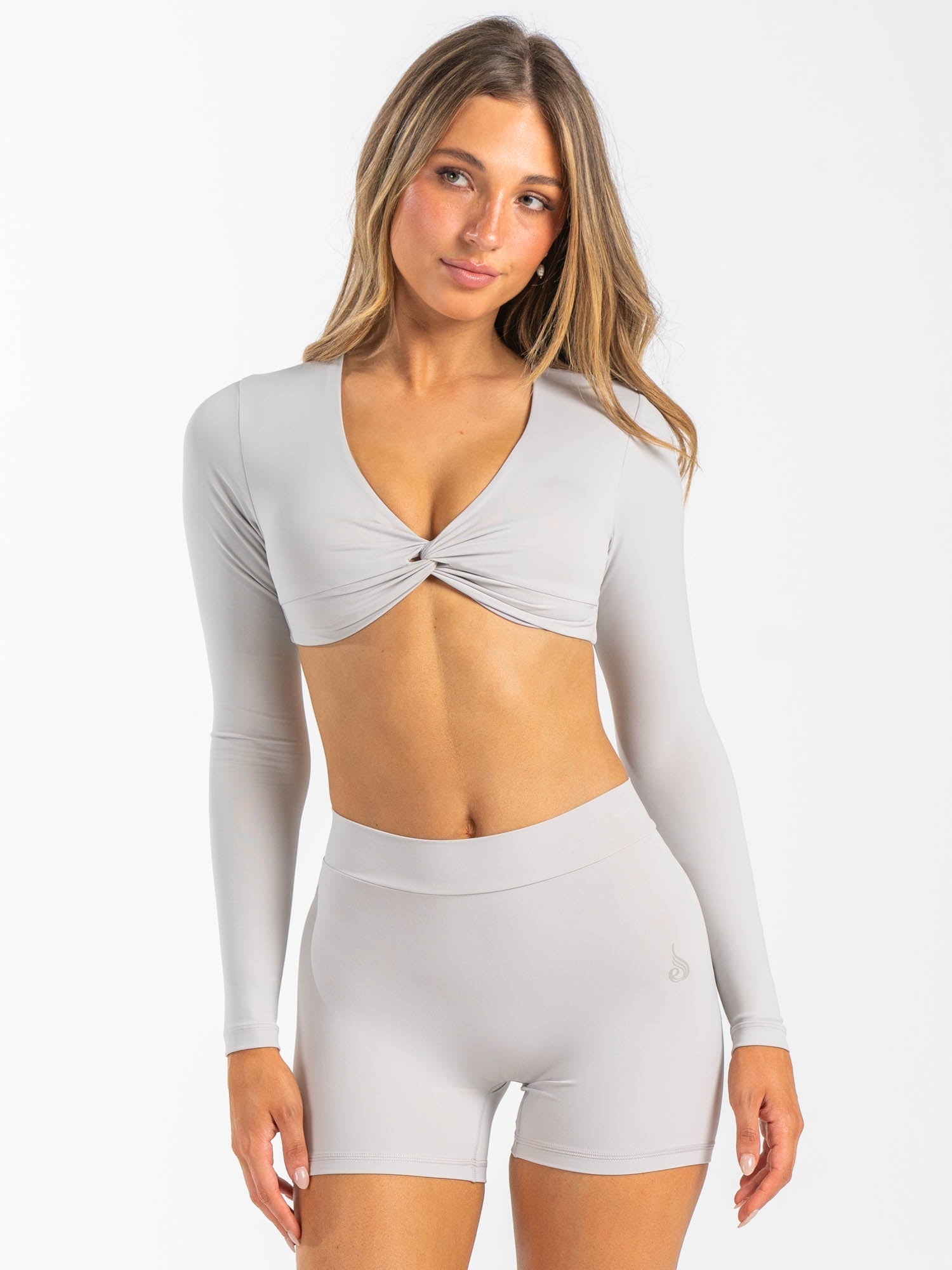 NKD Knot Long Sleeve Top - Sugar Dust