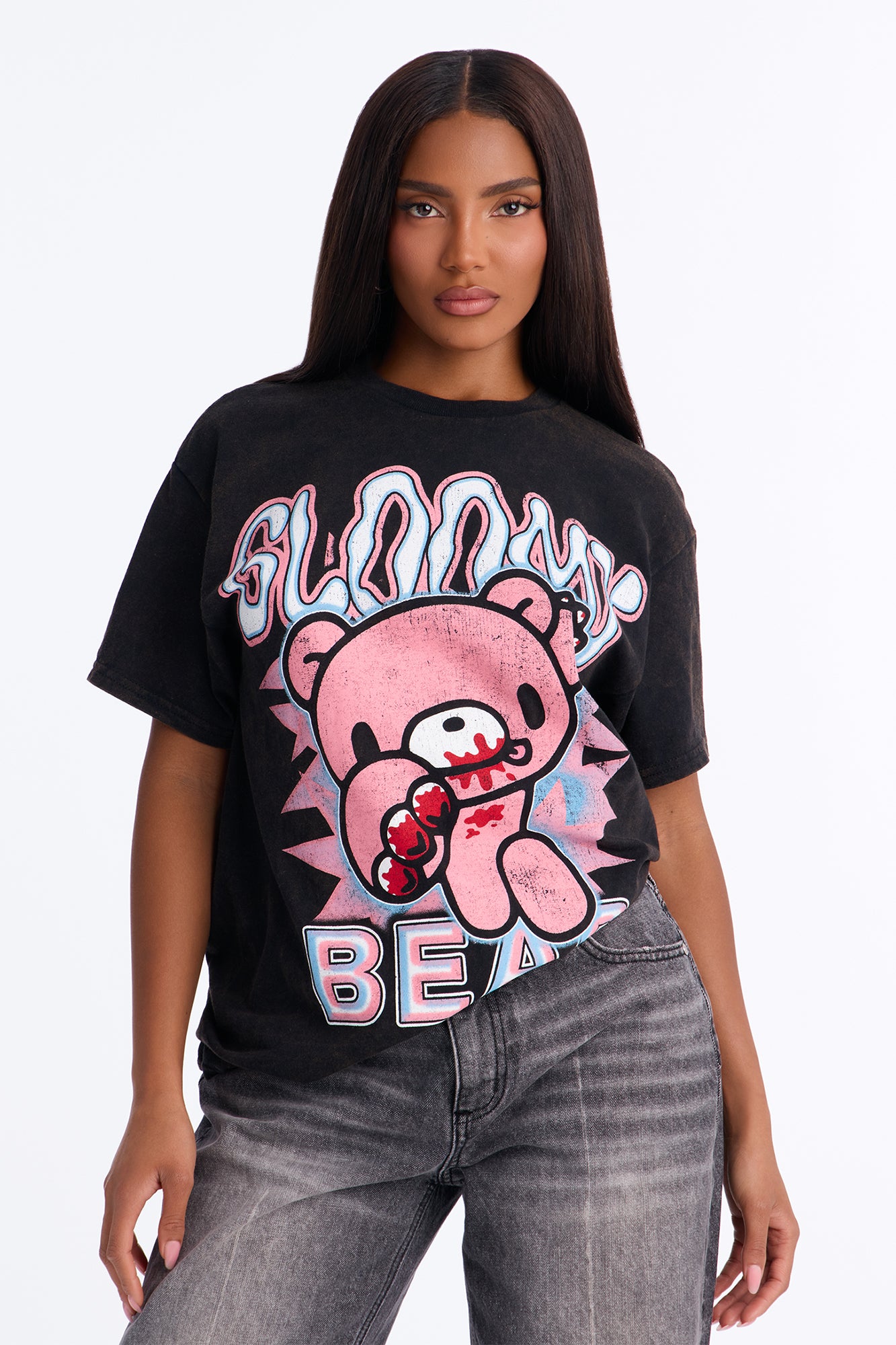 Gloomy Bear Classic Washed Tee - Black