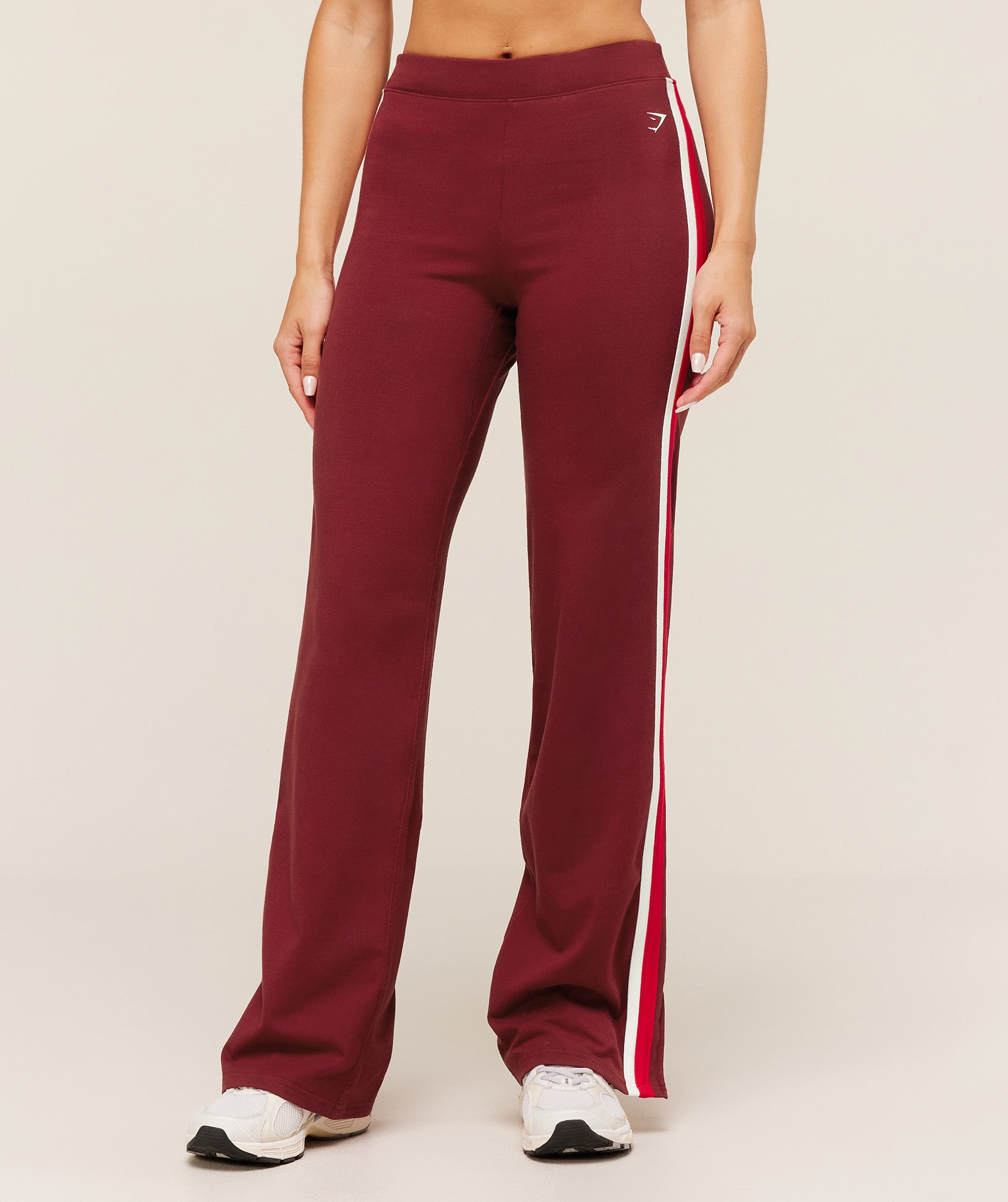 Gymshark Piping Wide Leg Pants - Sets Red/Carmine Red/Soft White