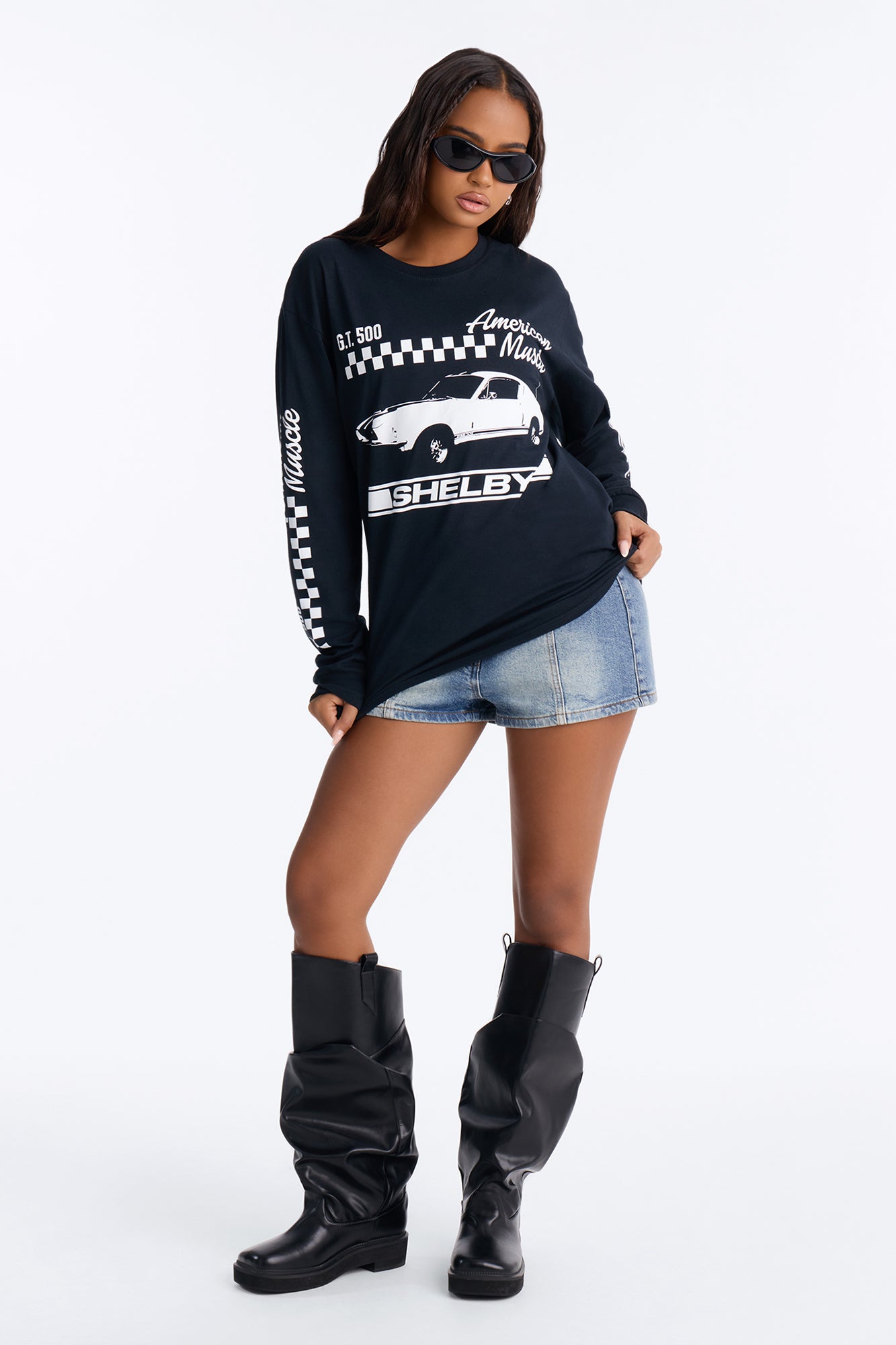 American Muscle Long Sleeve Tee - Black