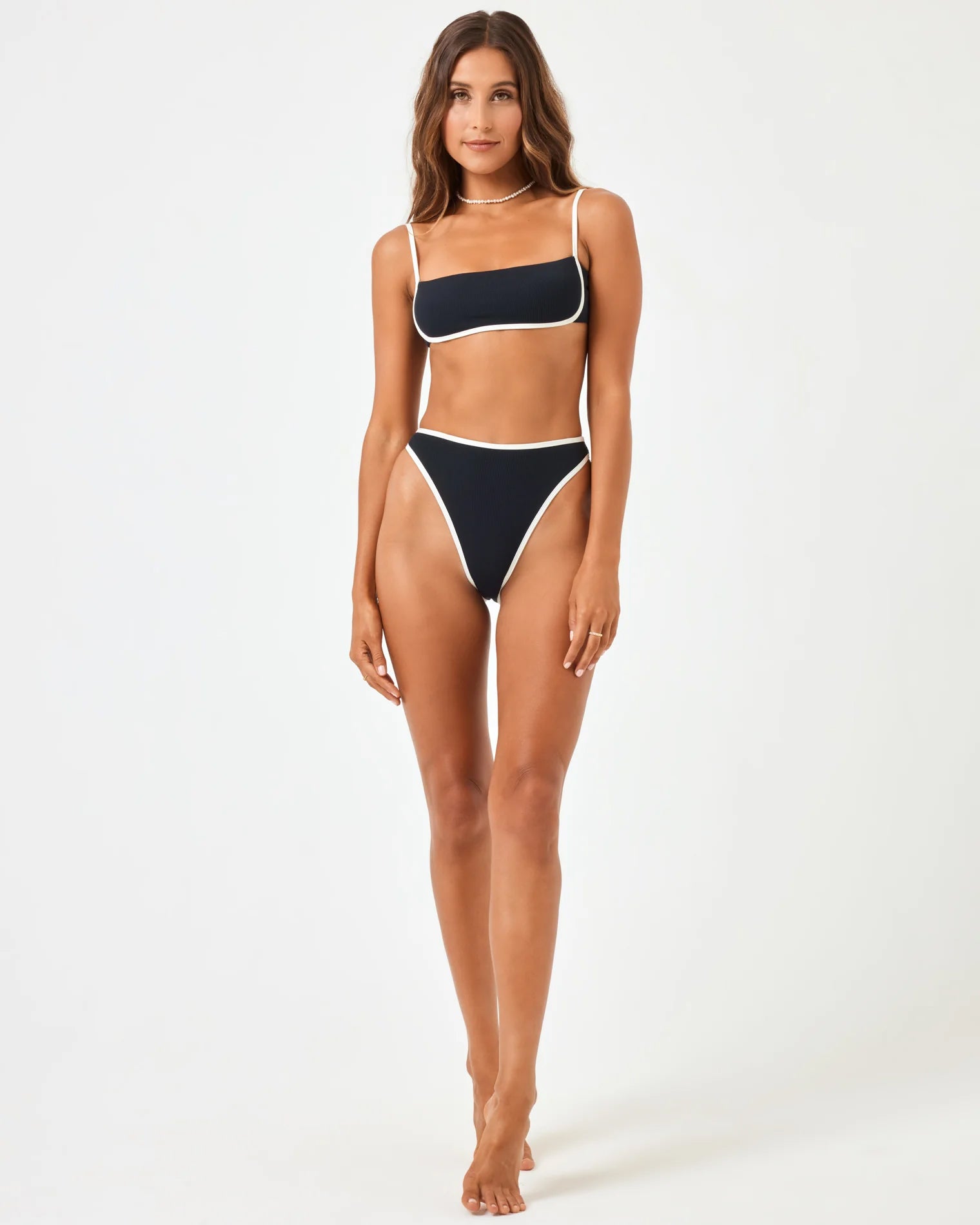 LSPACE Black/Cream Nora Bottom Bitsy