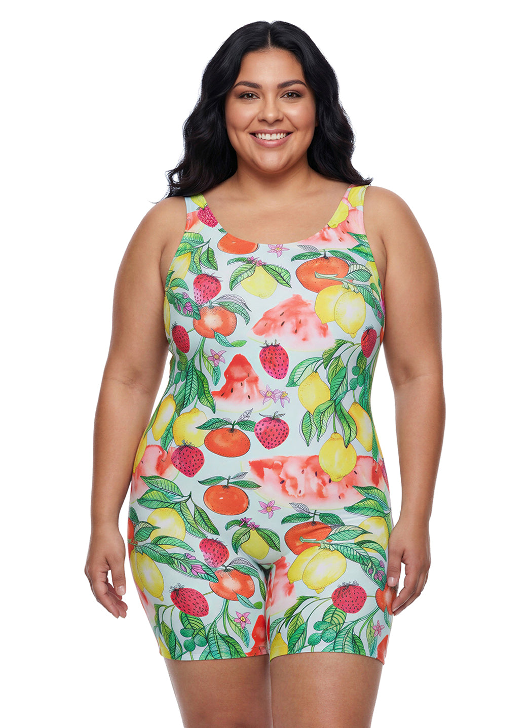 Sporti Plus Size Unitard Riviera Picnic One Piece Swimsuit