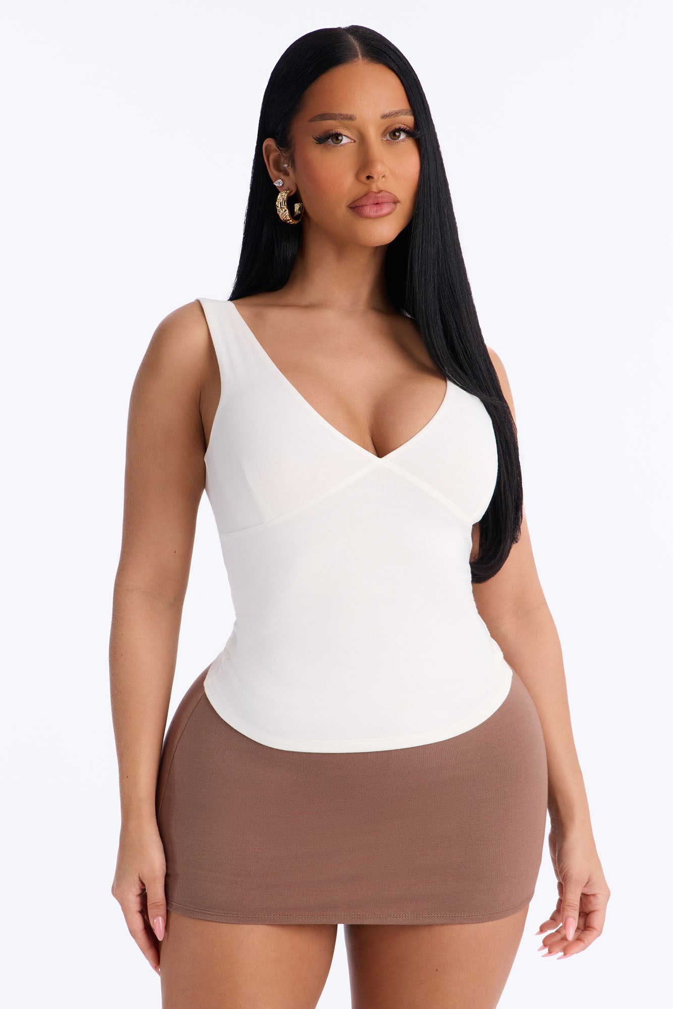 Arcadia Premium Modal Tank Top - White