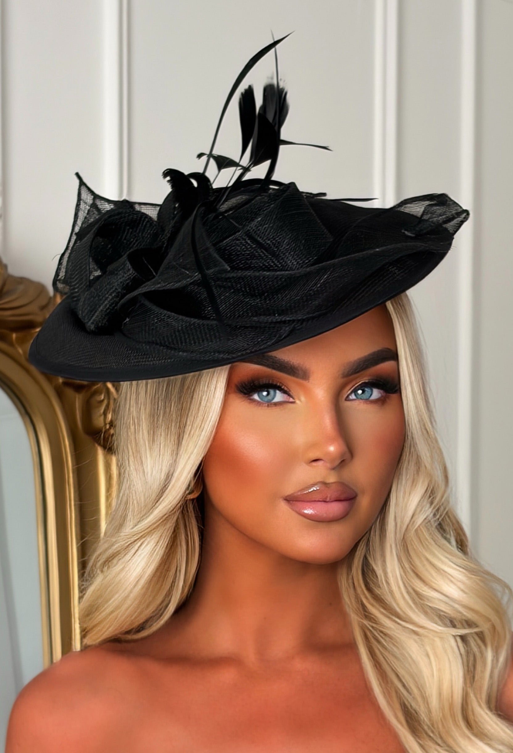 Sweet Luxe Black Feather Detail Fascinator