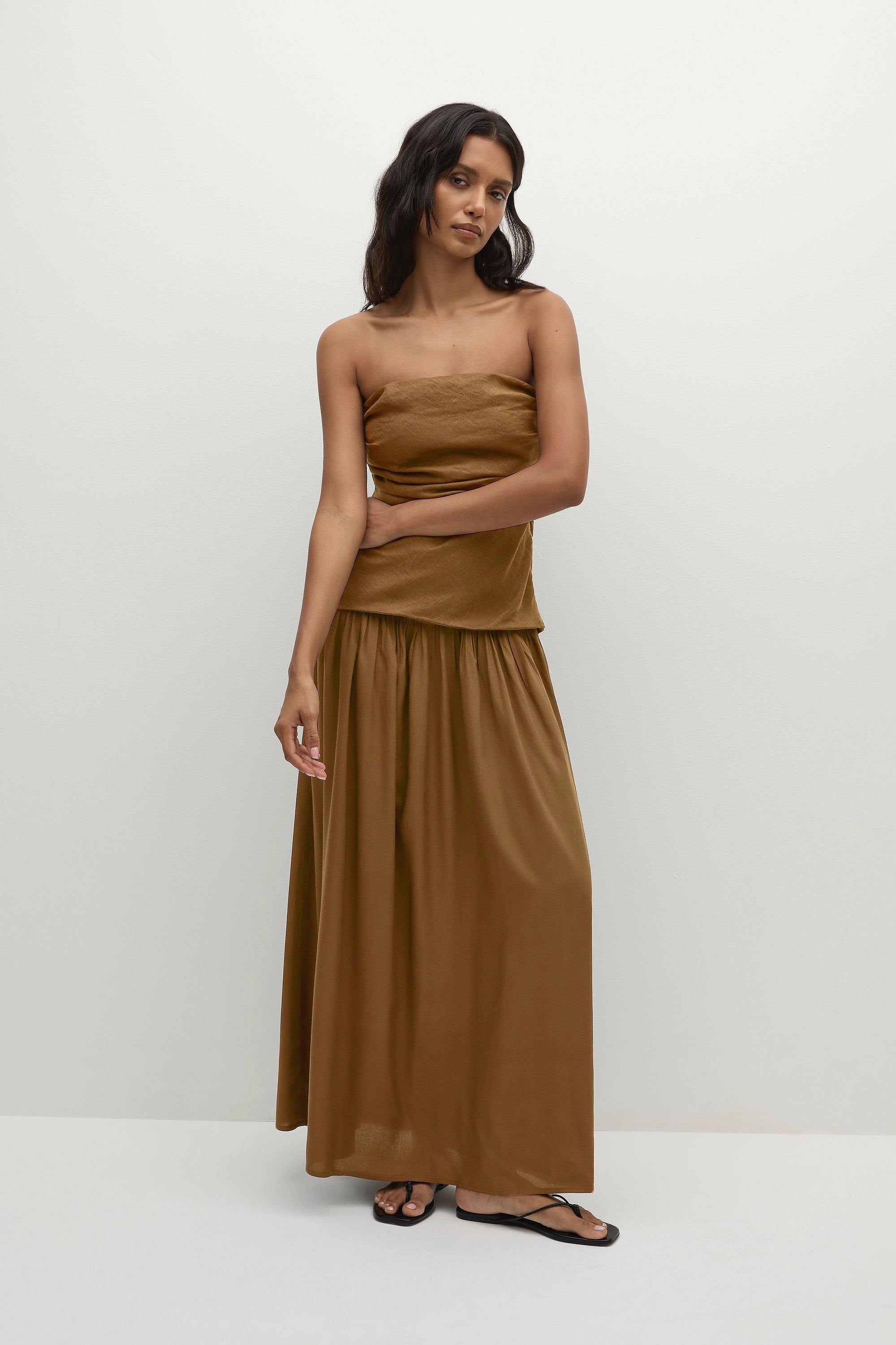 Hedy Maxi Dress Tobacco - Final Sale