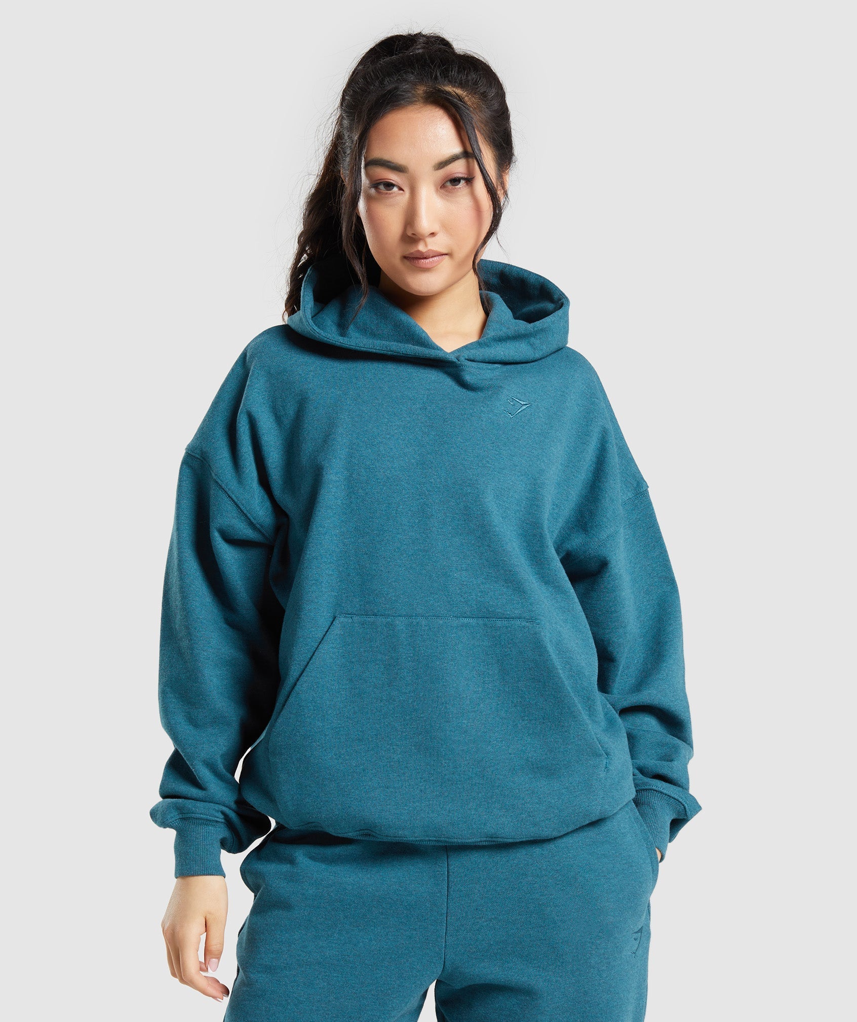 Gymshark Rest Day Sweats Hoodie - Bros Steel Blue Marl