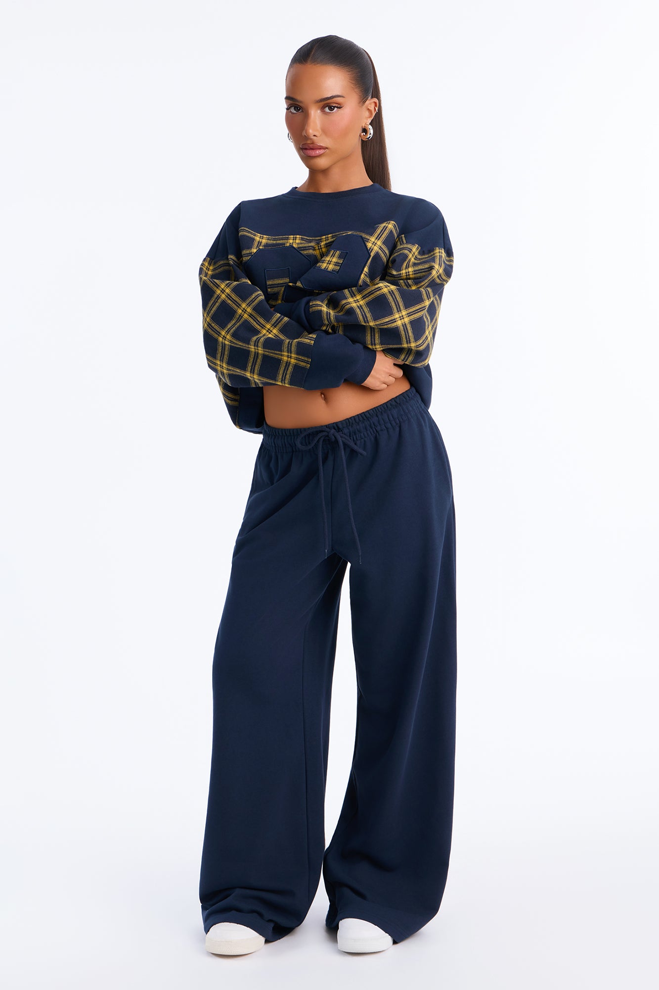 Lucky 89 Plaid Pant Set - Navy/combo