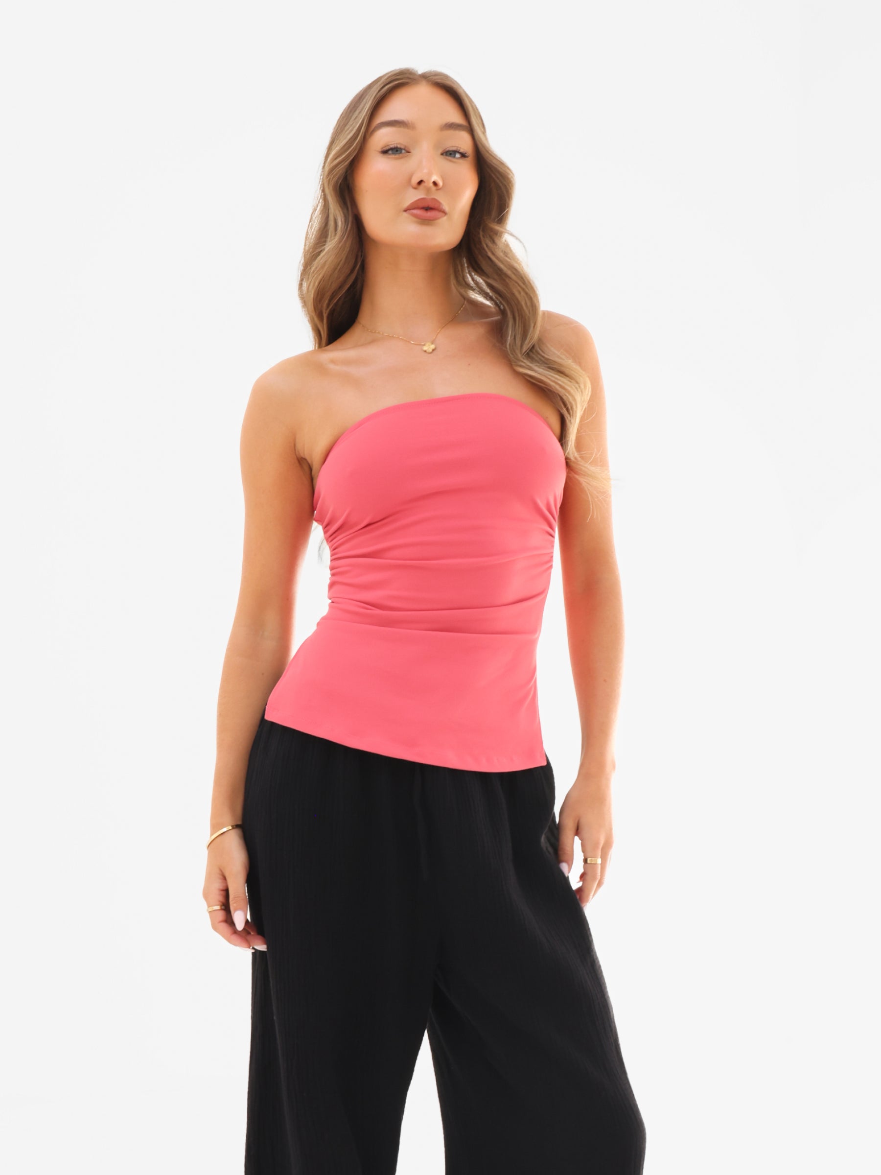 Solea Bandeau Top - Bright Pink
