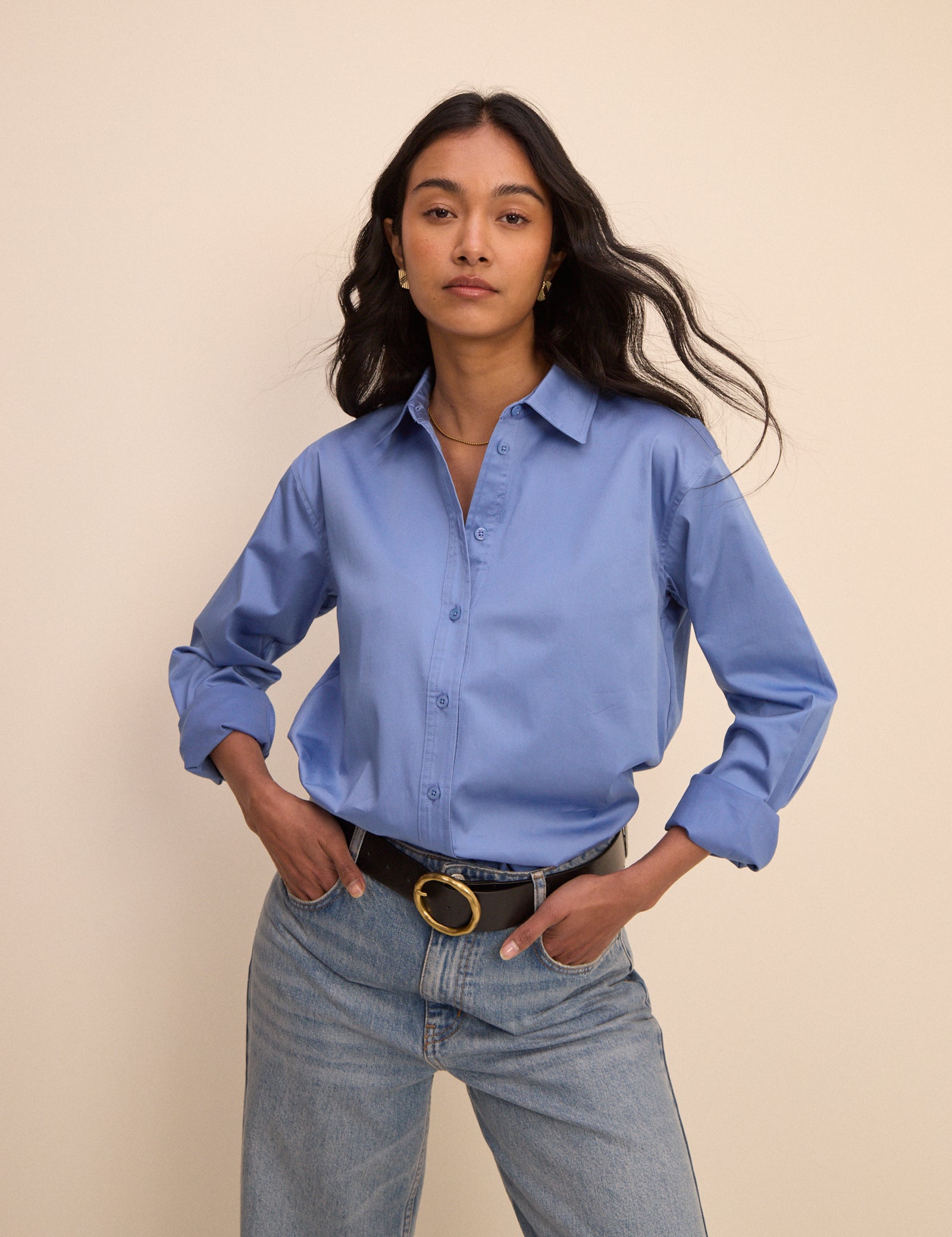 Cornflower Blue Hestia Relaxed Shirt