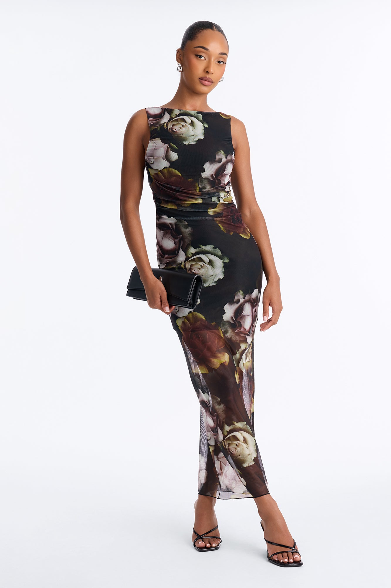 Odora Sleeveless Mesh Midi Dress - Multi Color