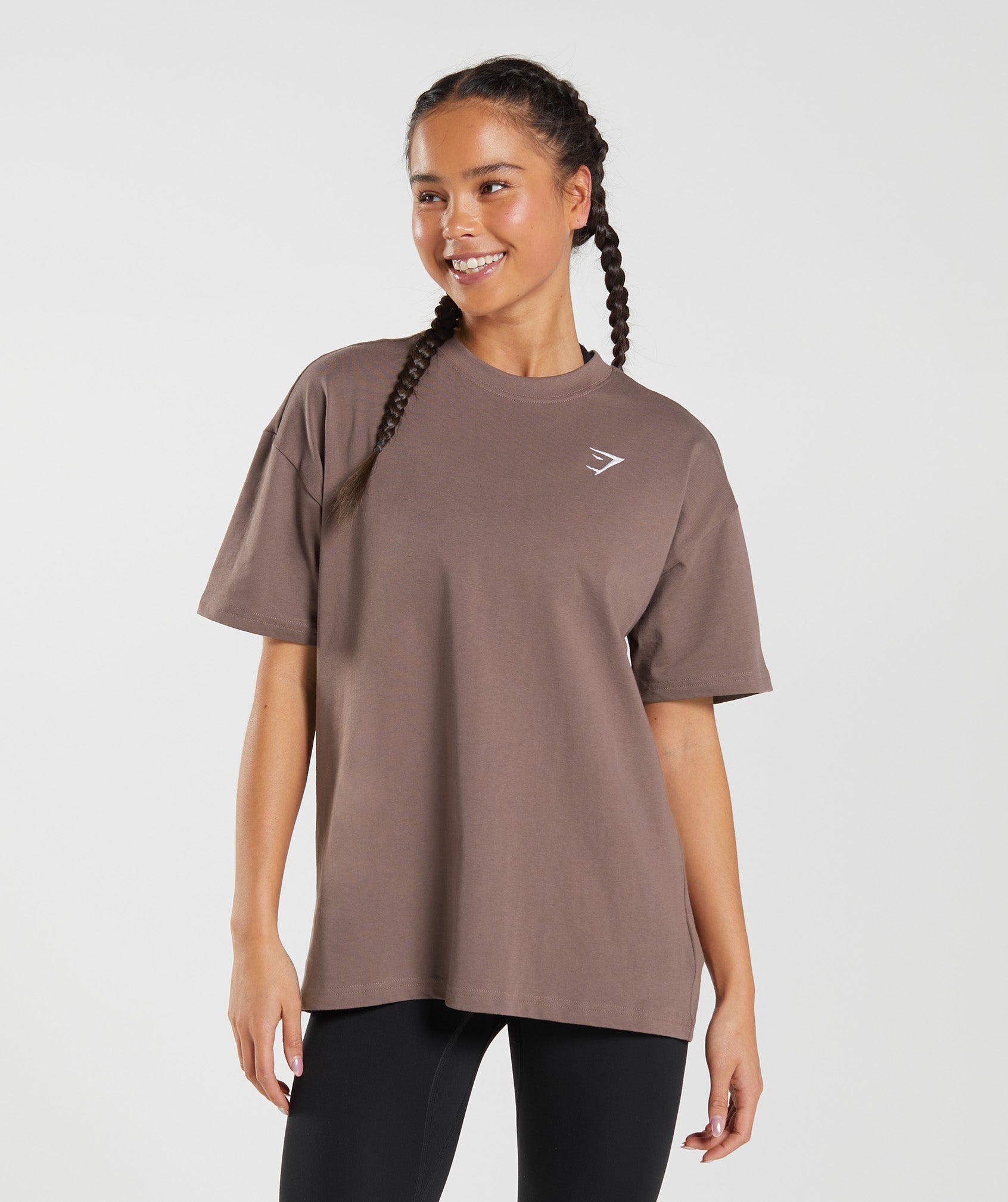 Gymshark Training Oversized T-Shirt  - Truffle Brown