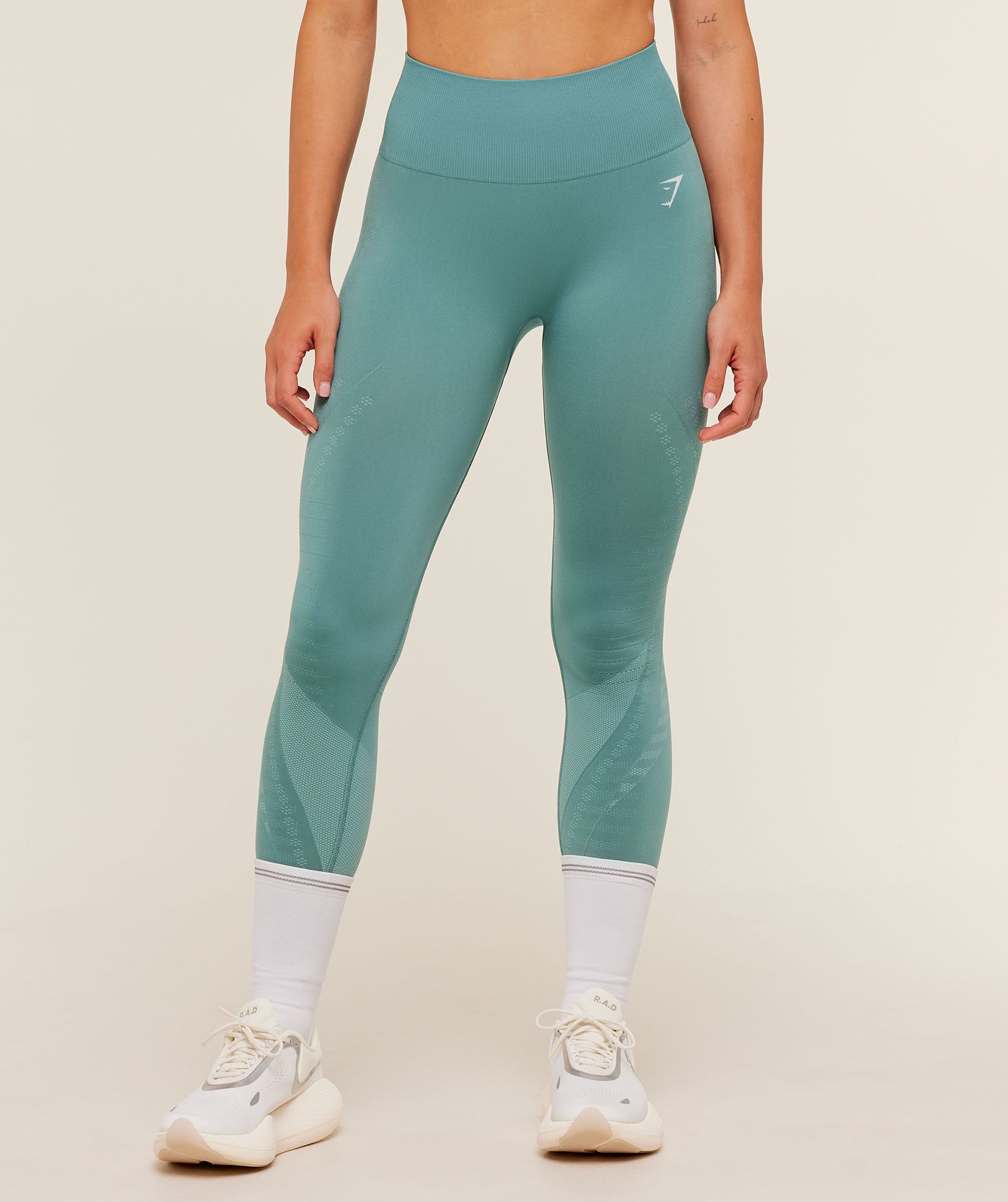 Gymshark Running Seamless Legging - Storm Blue/Lifestyle Blue