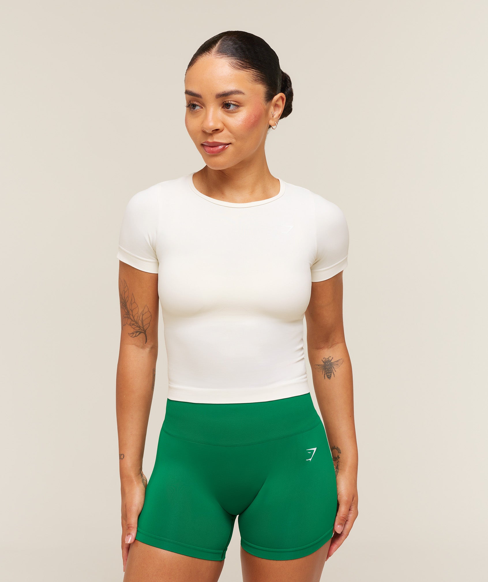 Gymshark Everyday Seamless Short Sleeve Top - Soft White