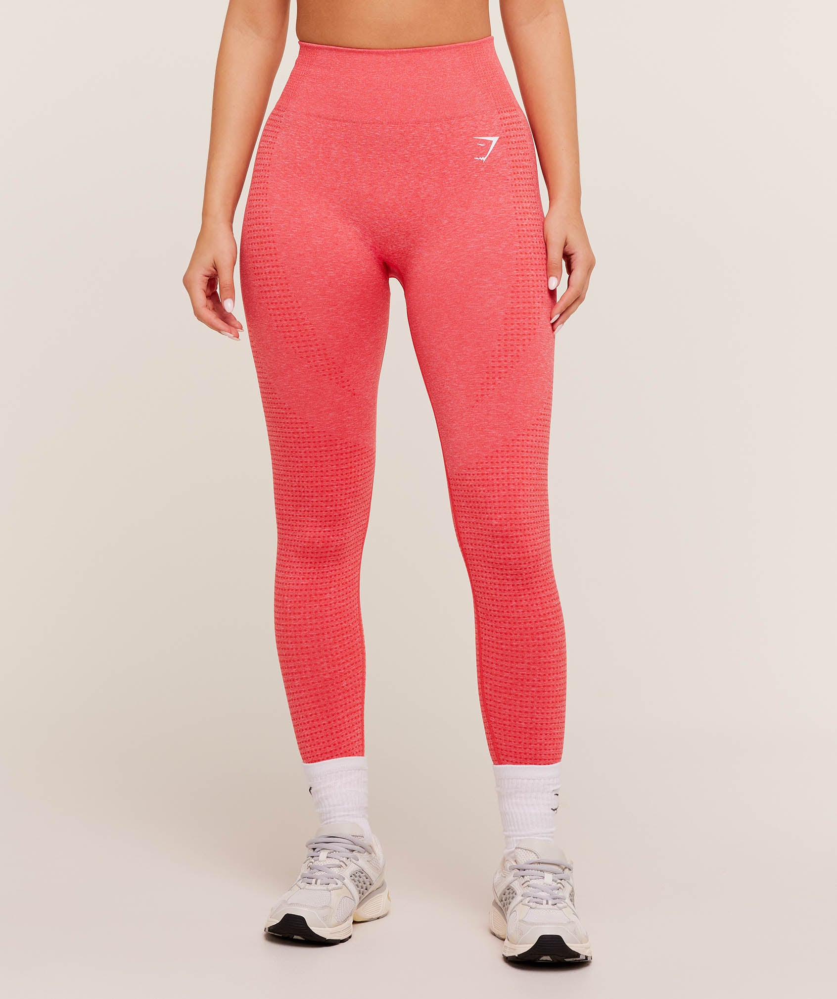 Gymshark Vital Regular Leggings - Coral Red/Marl