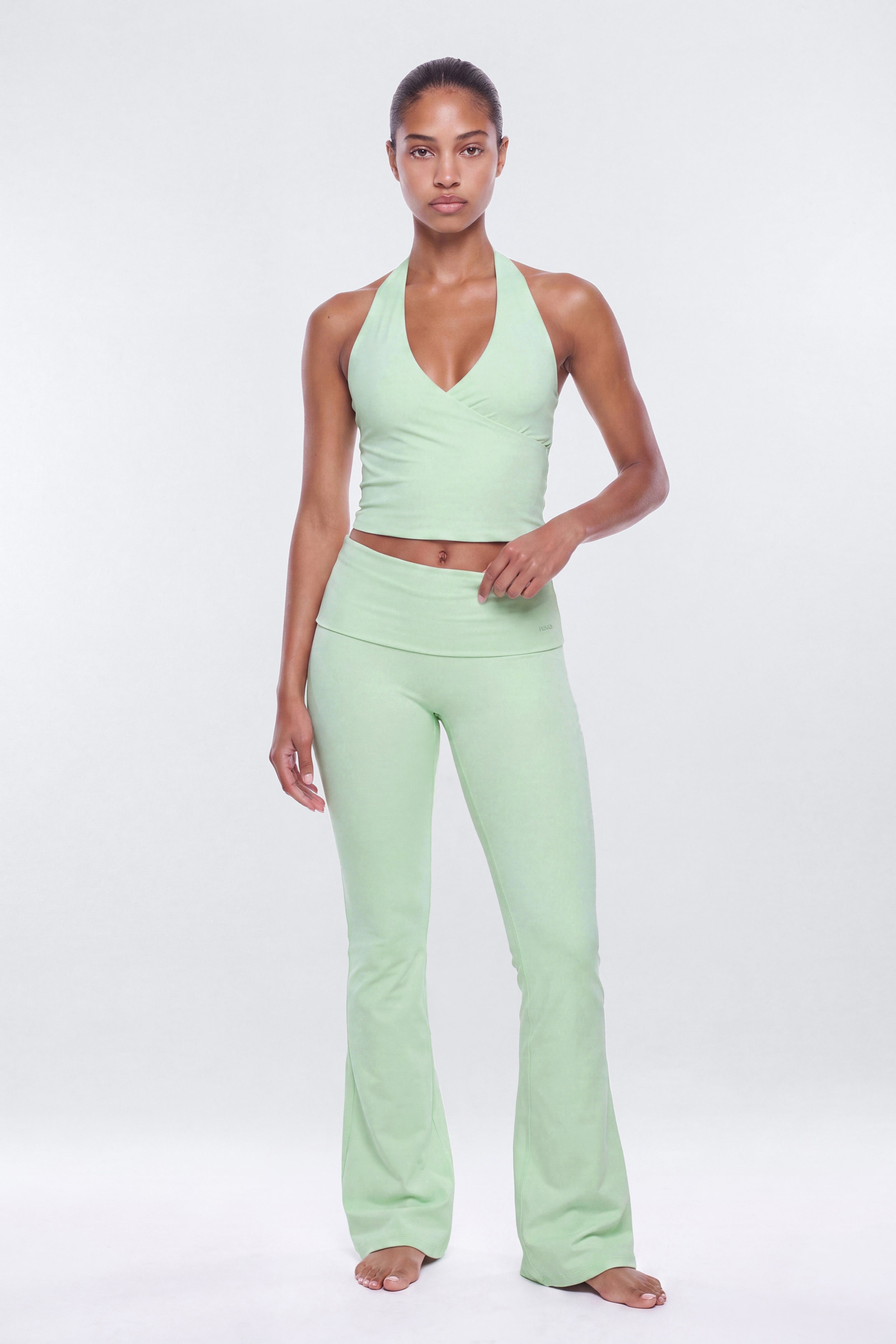 ButterSoft Halter Sports Top - Cool Mint