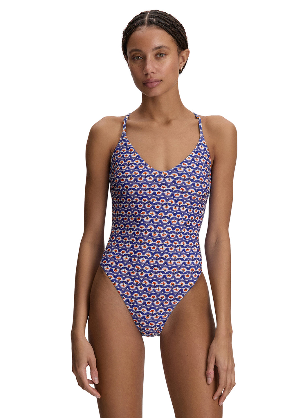 Polo Ralph Lauren Women's Merrow Cross Back Kennedy One Piece Swimsuit