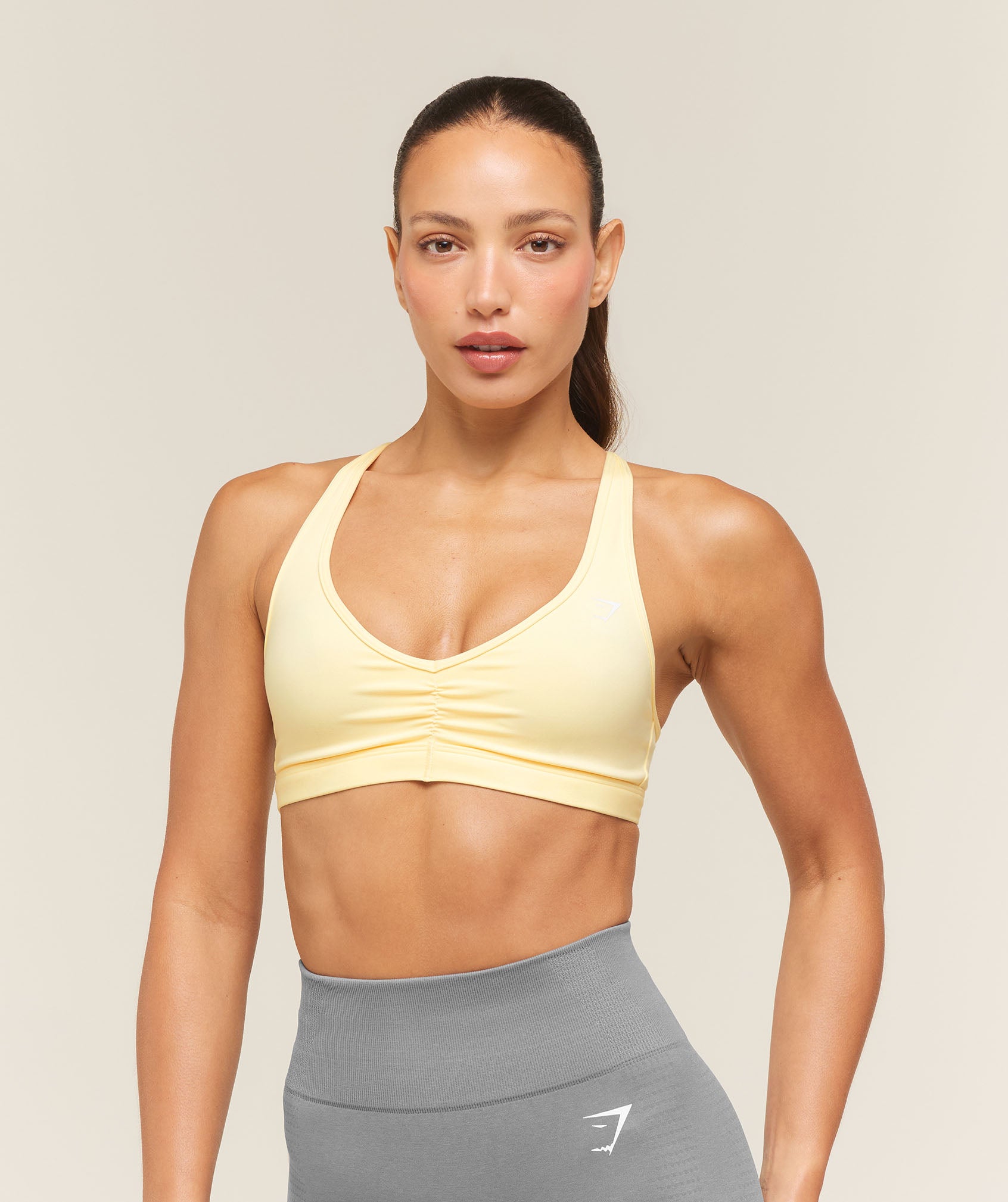 Gymshark Ruched Sports Bra 2.0 - Butter Yellow