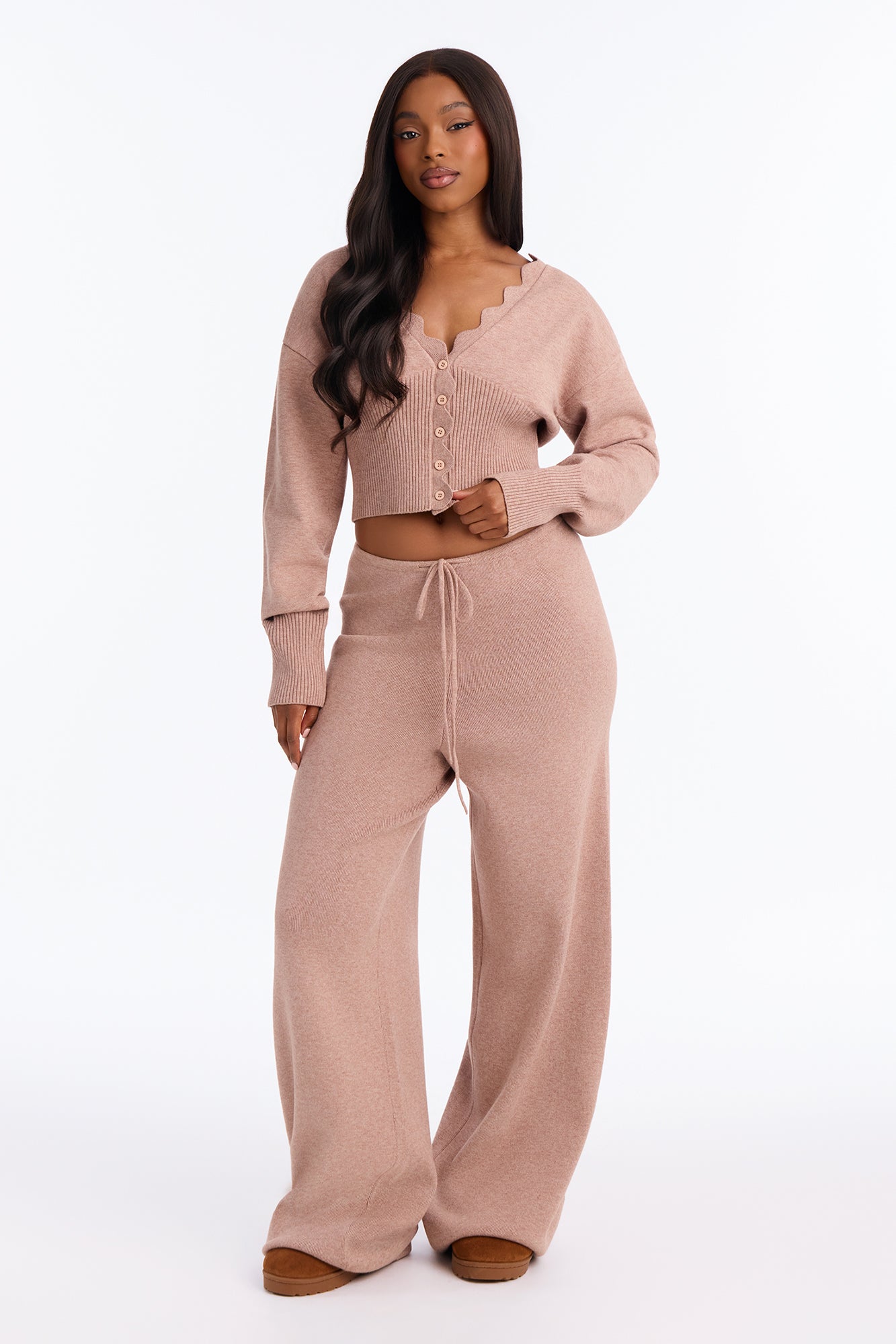 Samantha Sweater Pant Set - Mocha