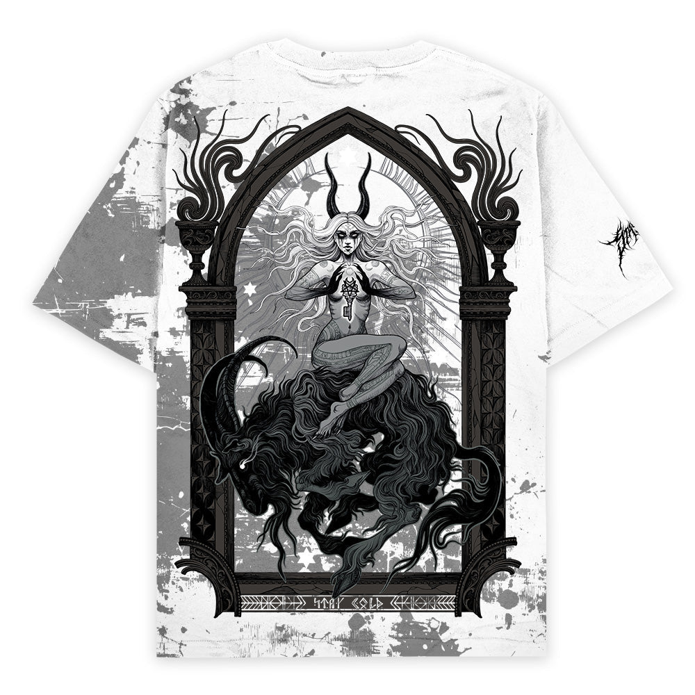 Witchy Hour (White) - Oversized T-Shirt (200GSM)