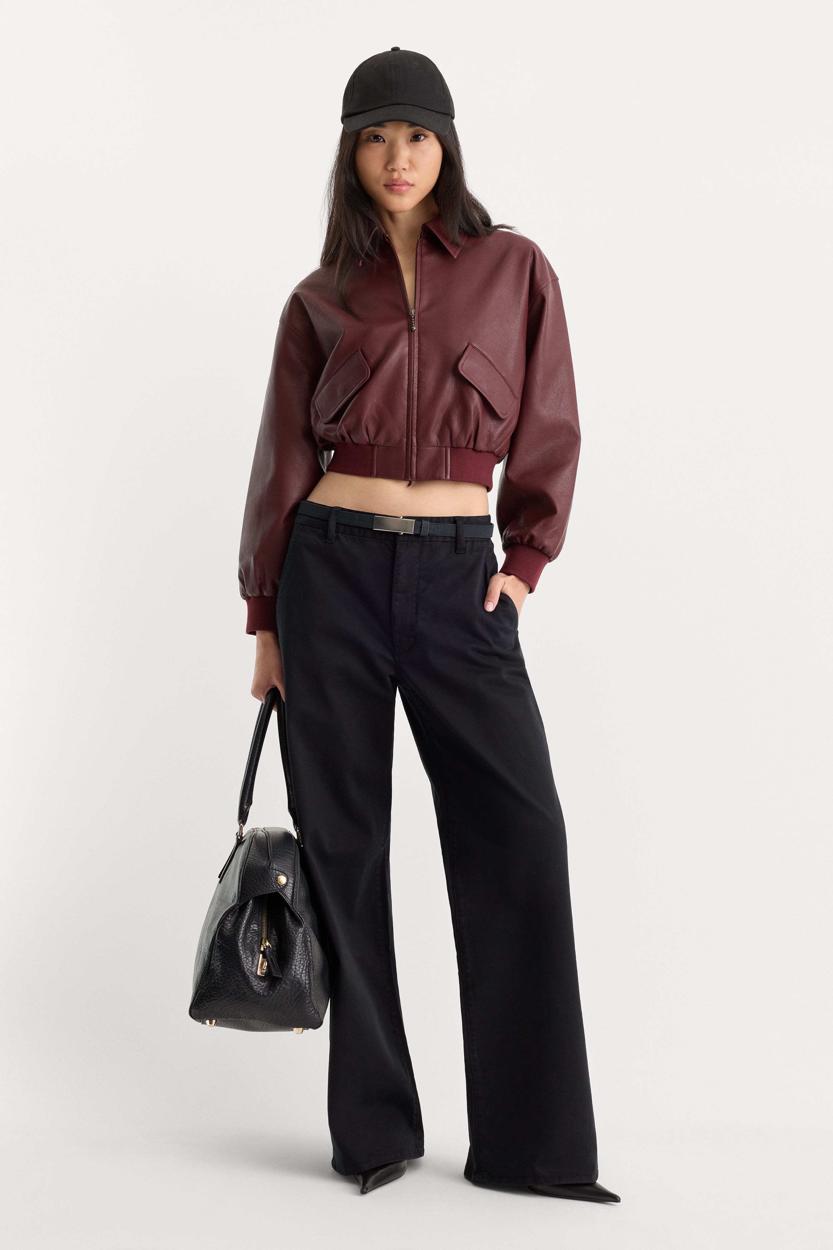LOW SLUNG BAGGY TROUSER | BLACK