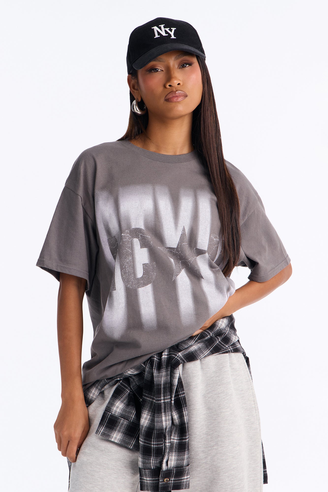 Style Icon Faded Tee - Charcoal