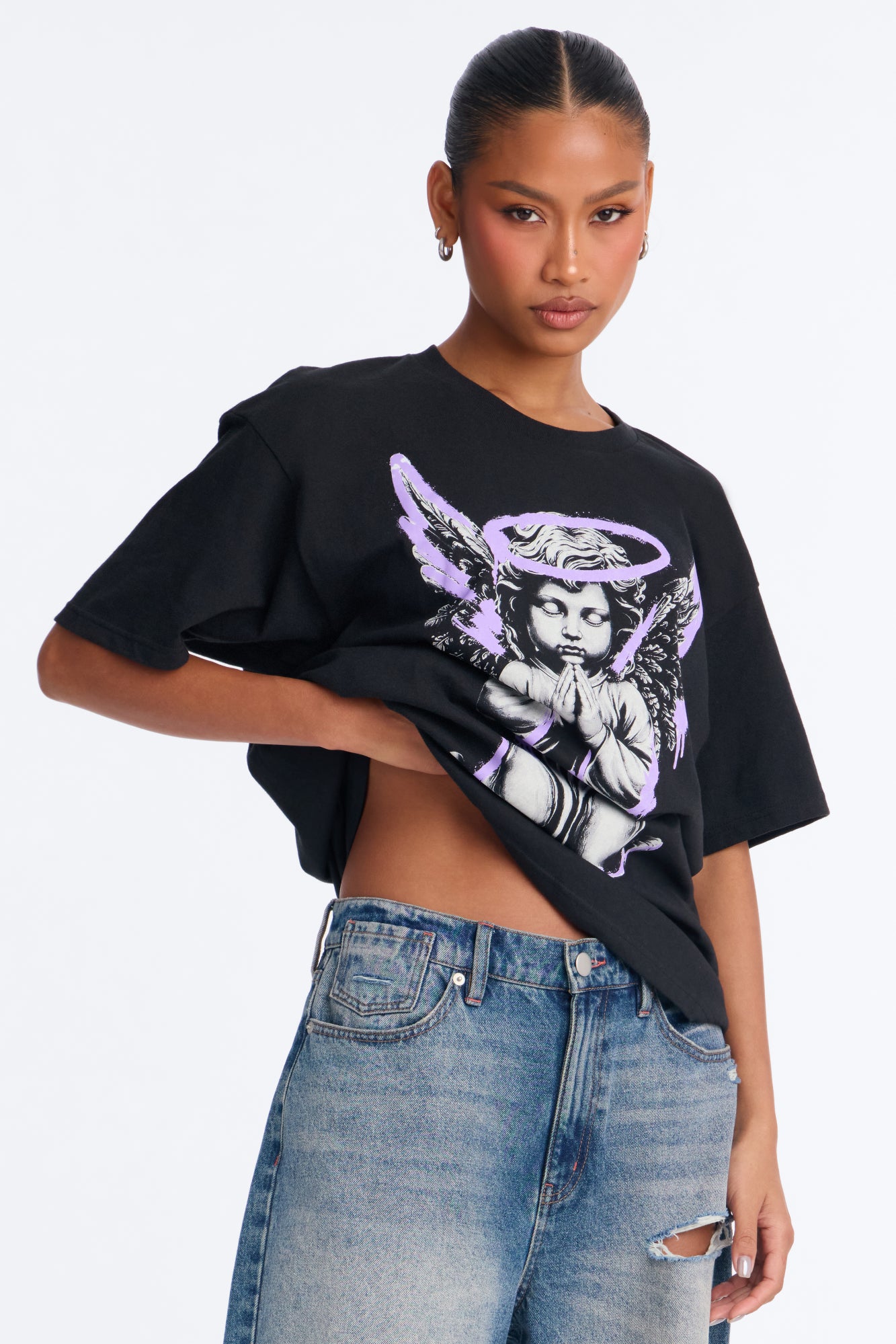 Blessing You Cherub Tee - Black