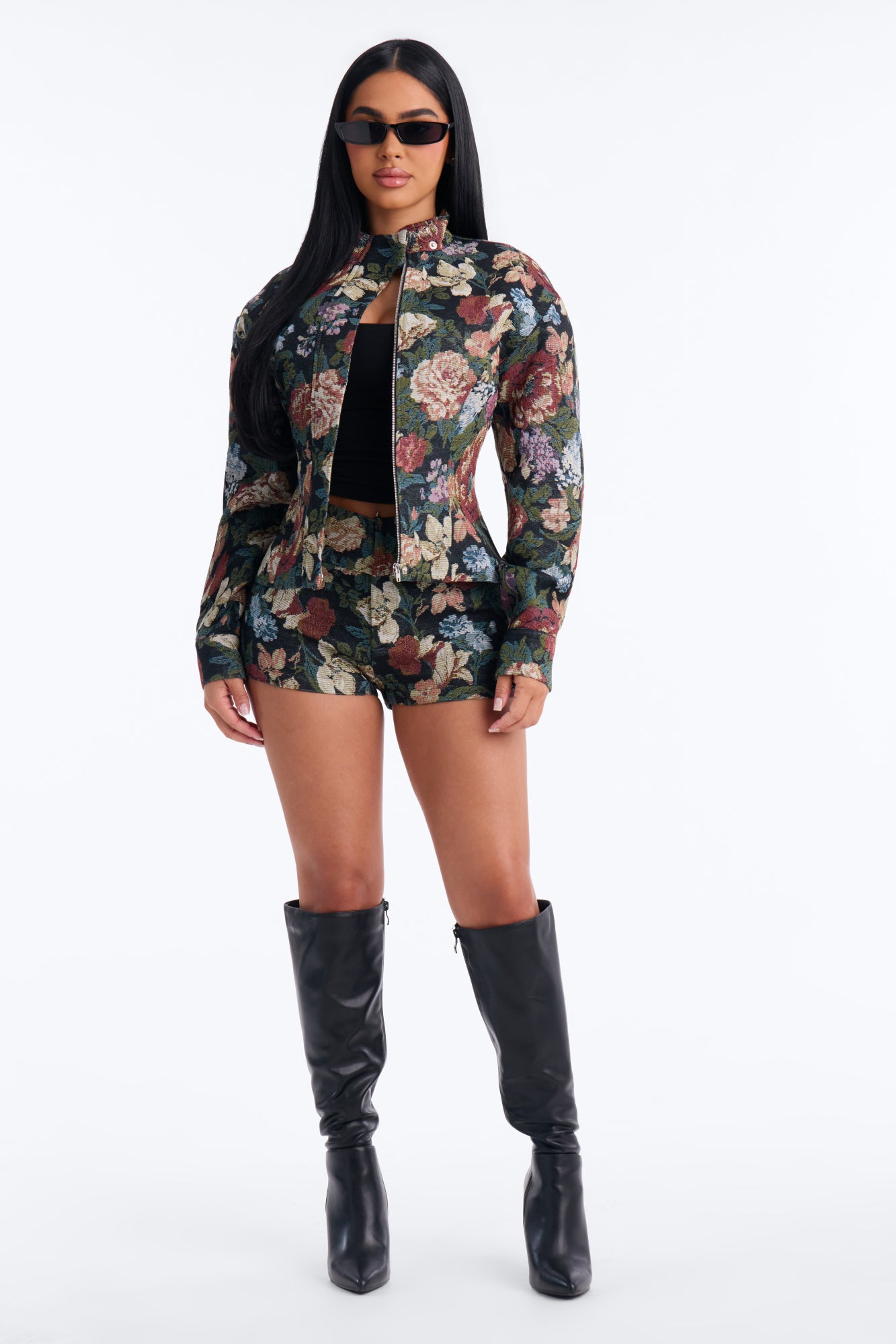 Marlowe Tapestry Short Set - Black/combo