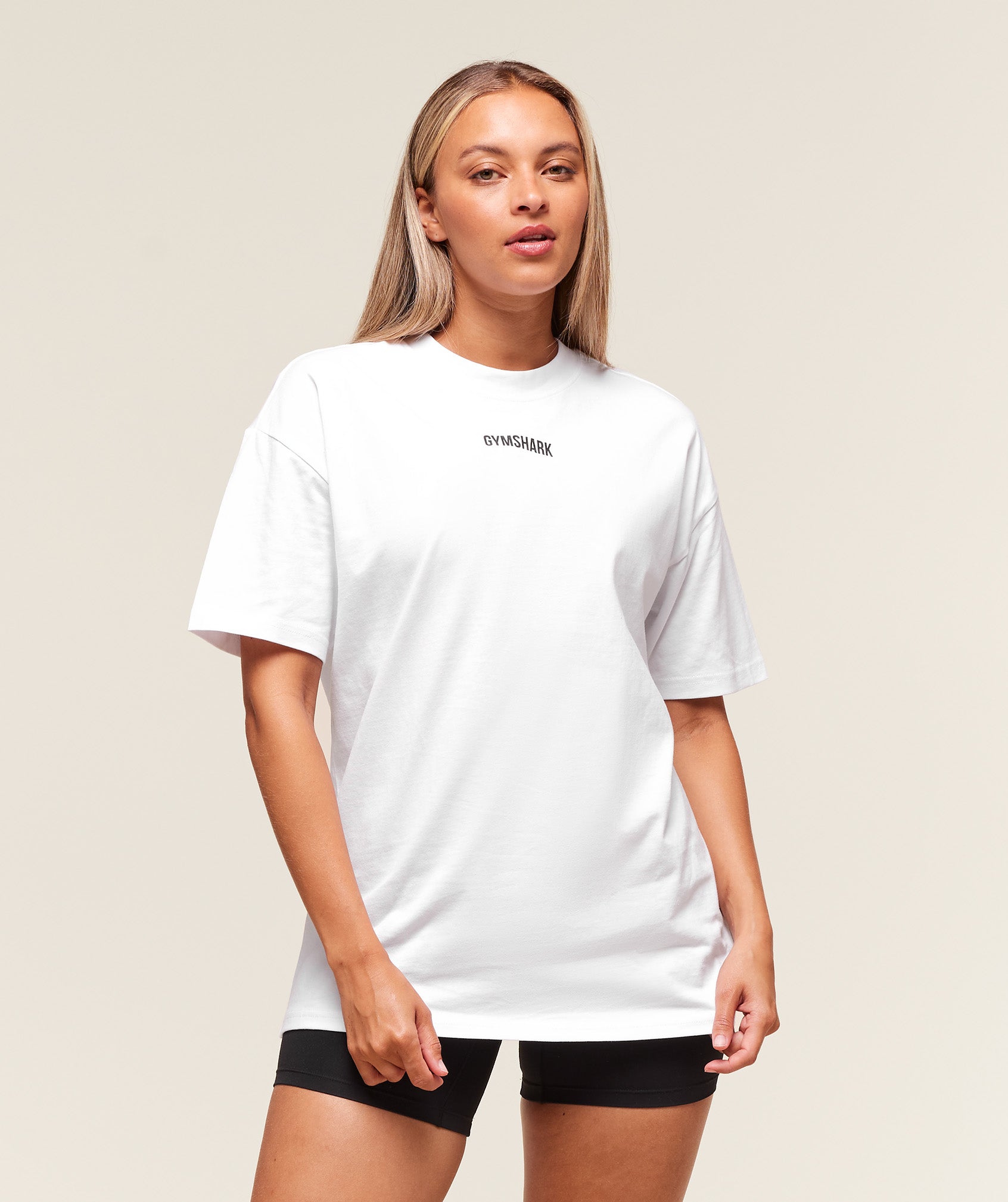 Gymshark Block Oversized T-Shirt - White