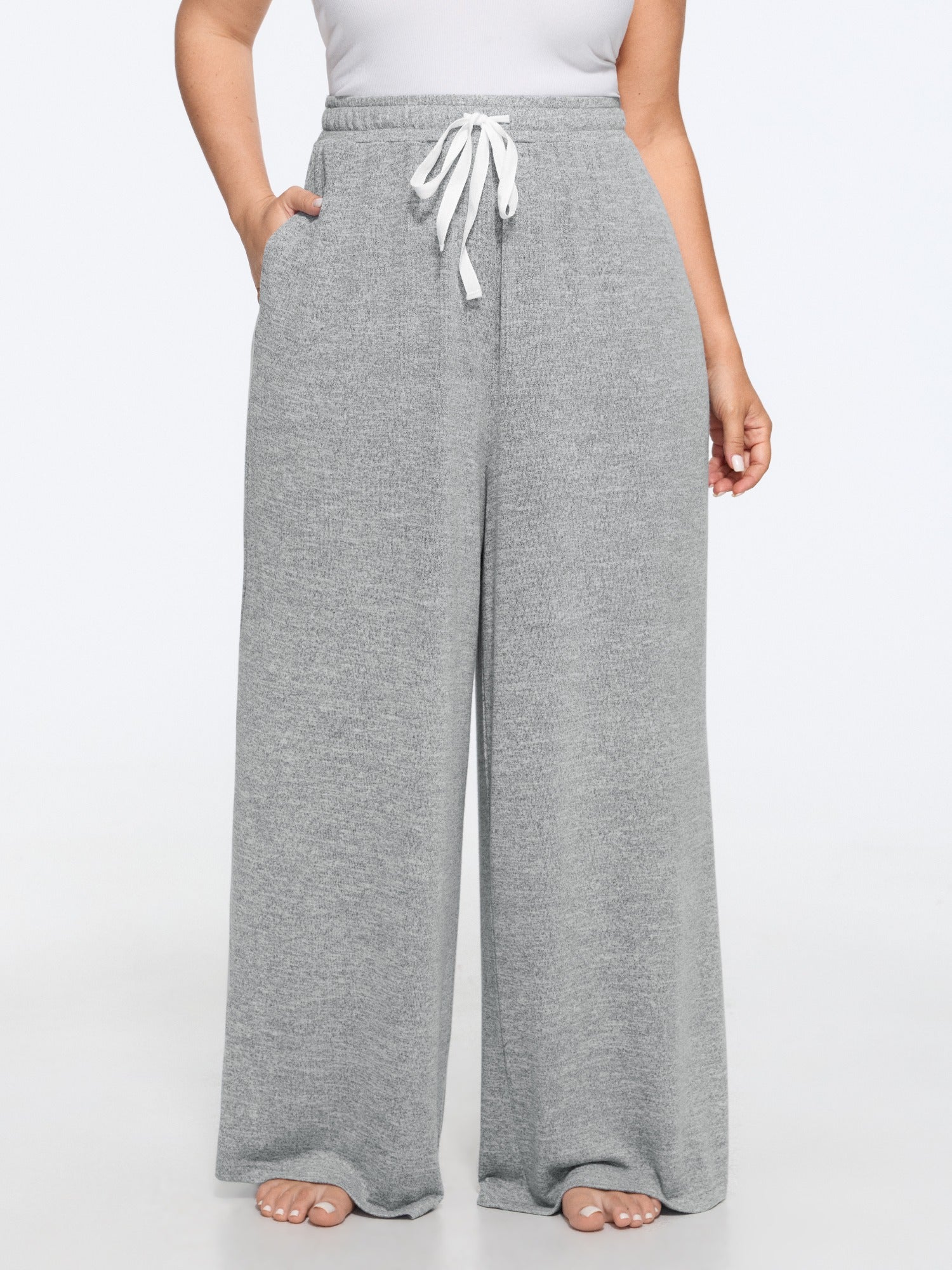 Supersoft Heather Drawstring Waist Lounge Bottoms