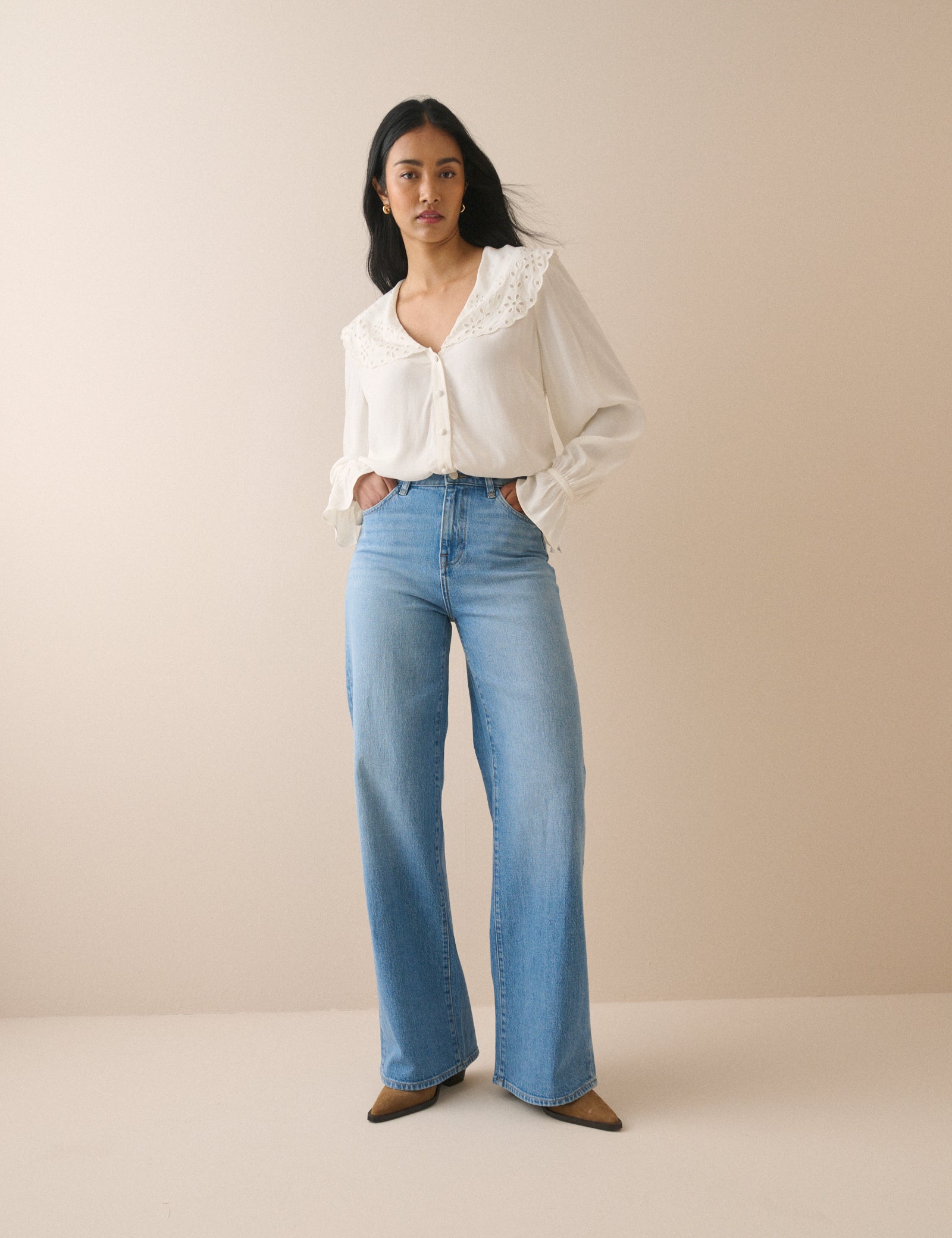 Light Blue High Rise Soho Wide Leg Jeans