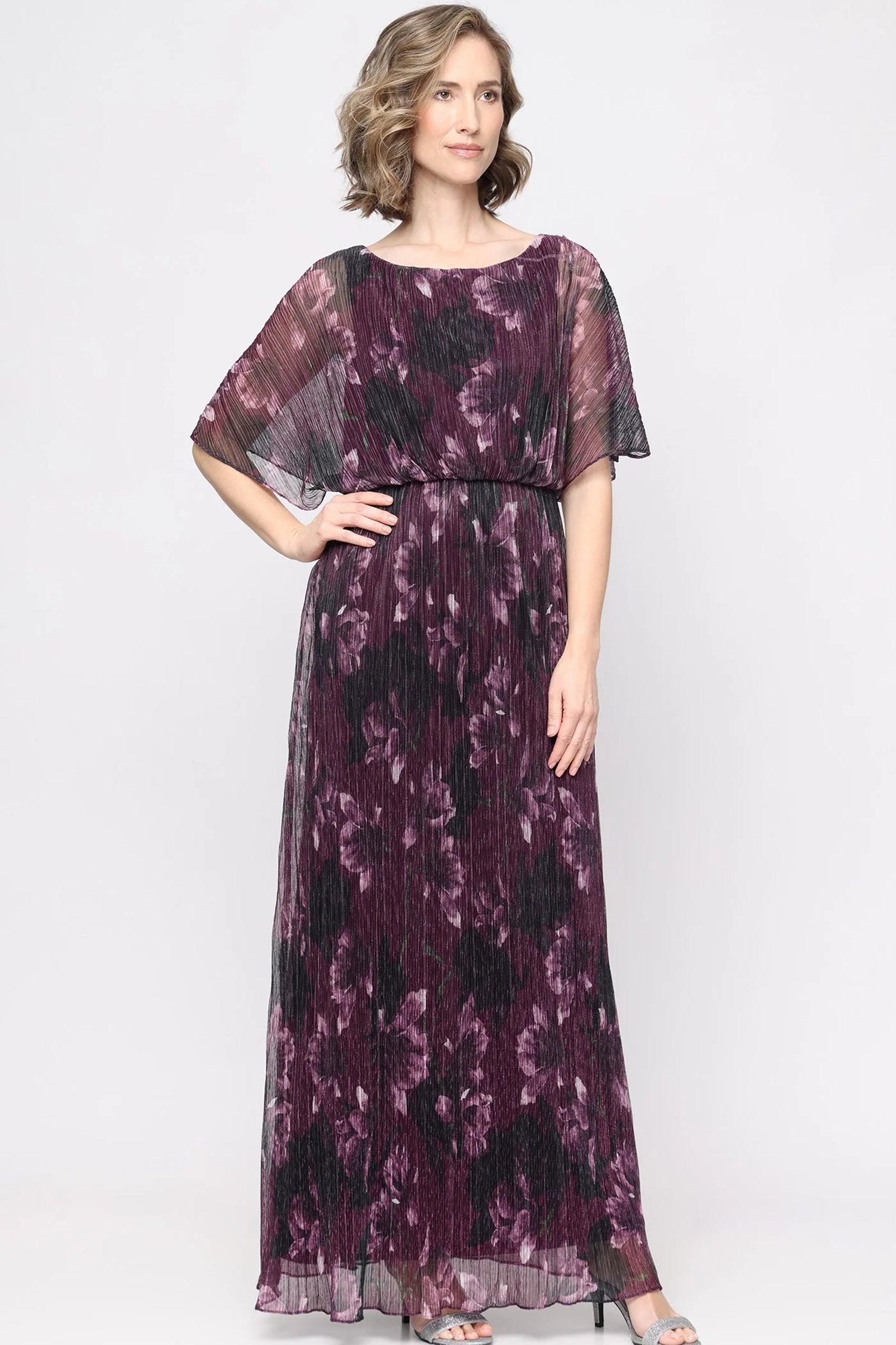 S.L. Fashions Dresses (SLNY) 9455303 Blouson Floral Evening Gown