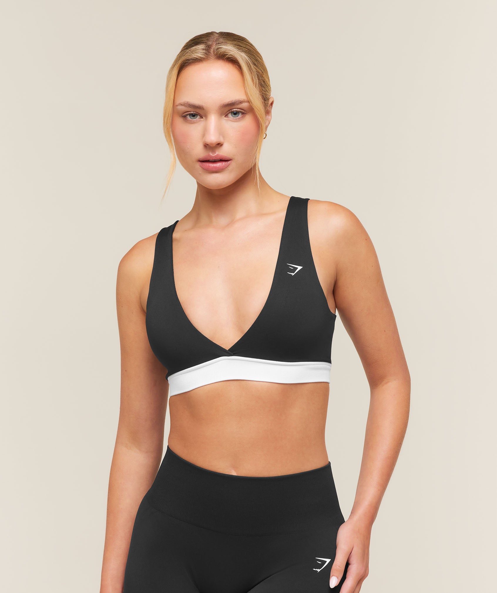 Gymshark Everyday Seamless Contrast Bra - Black