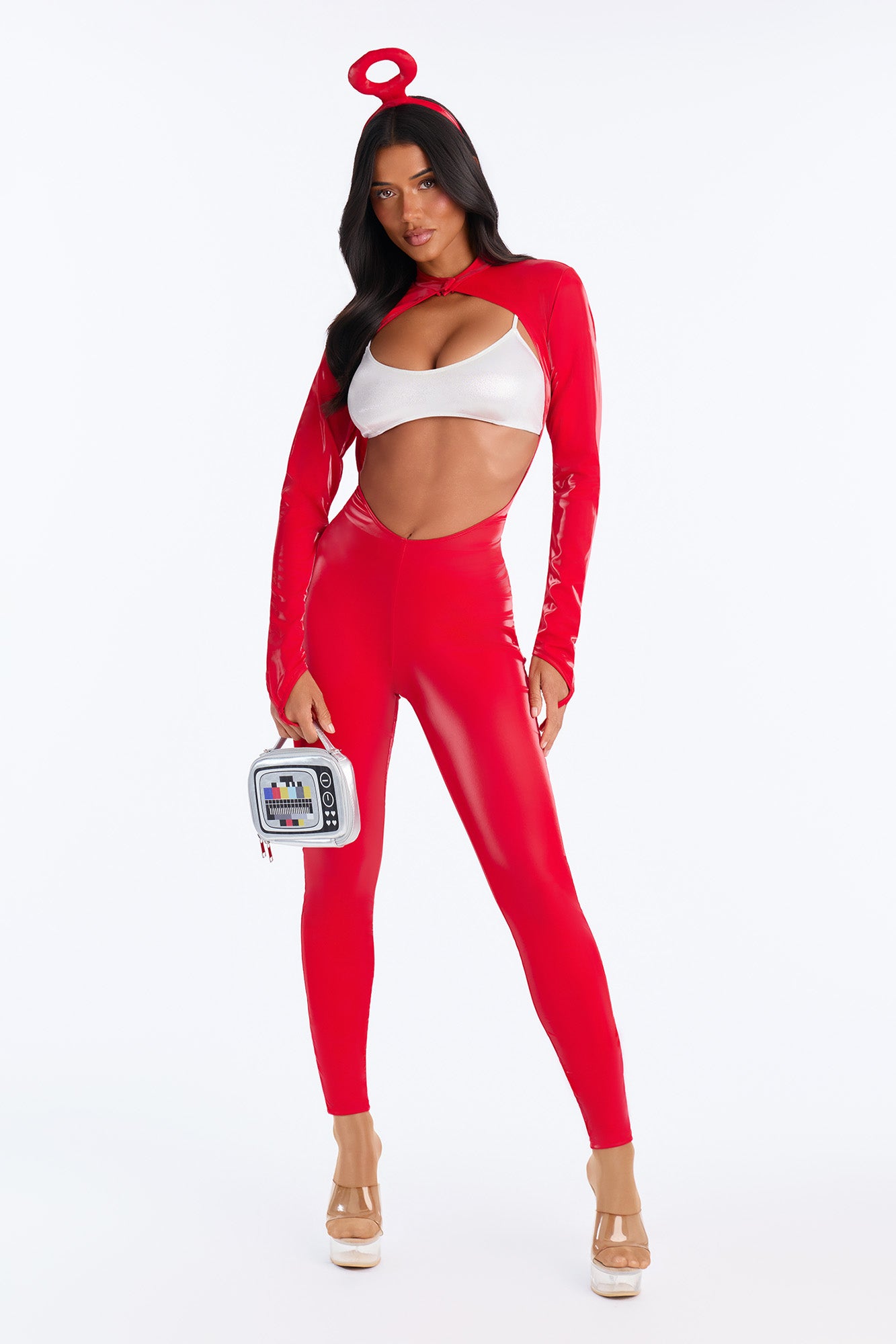 Po-ssibly Hot 4 Piece Costume Set - Red