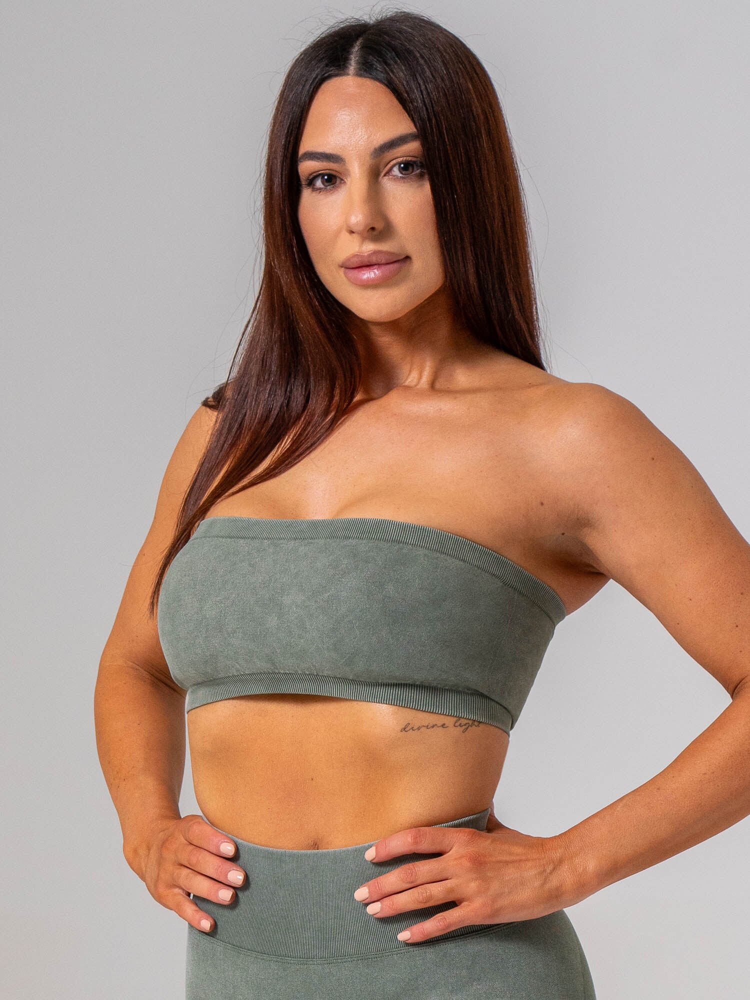 Stonewash Seamless Bandeau - Eucalyptus