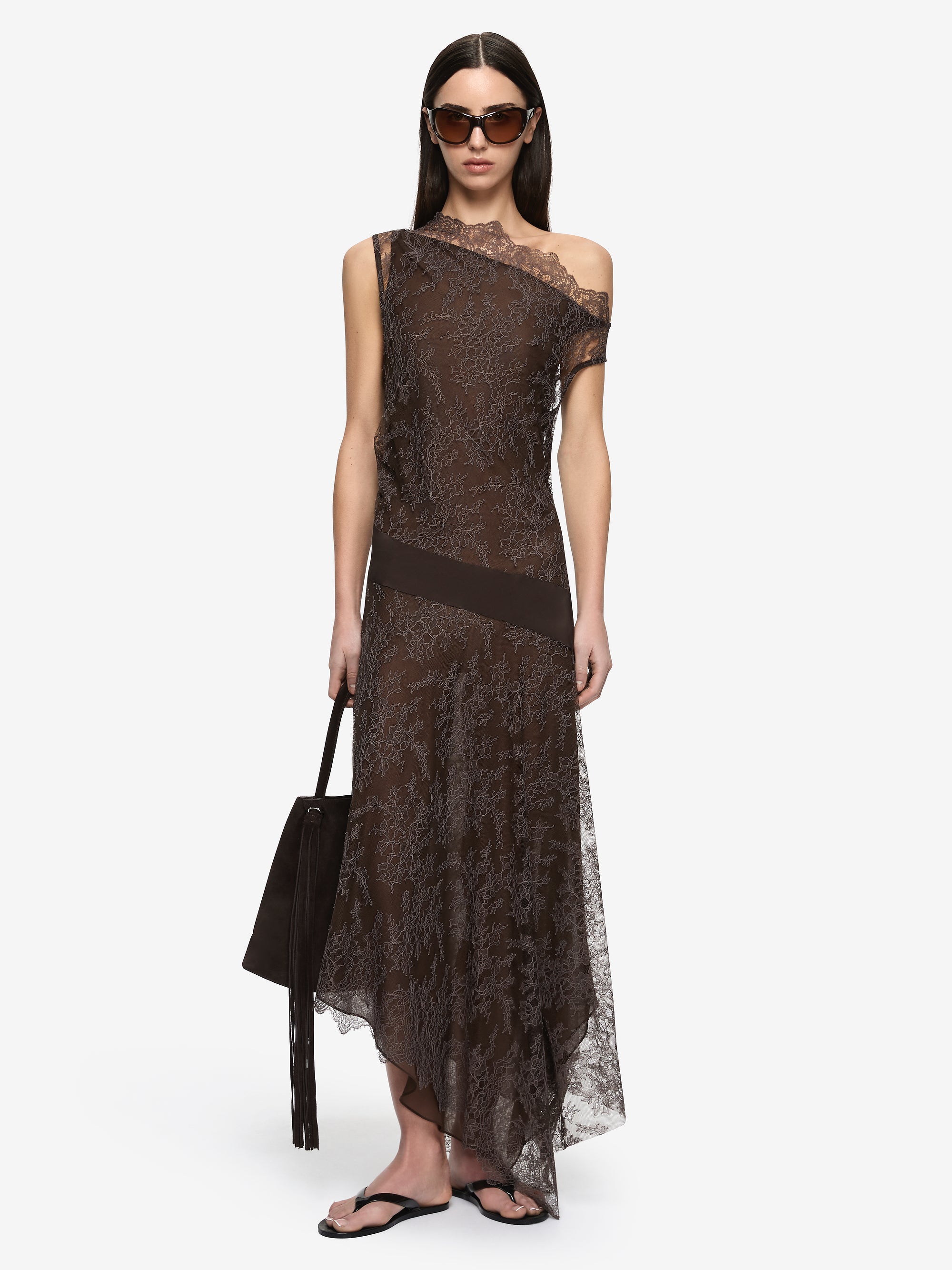 MARIKA ASYM DRESS - COFFEE