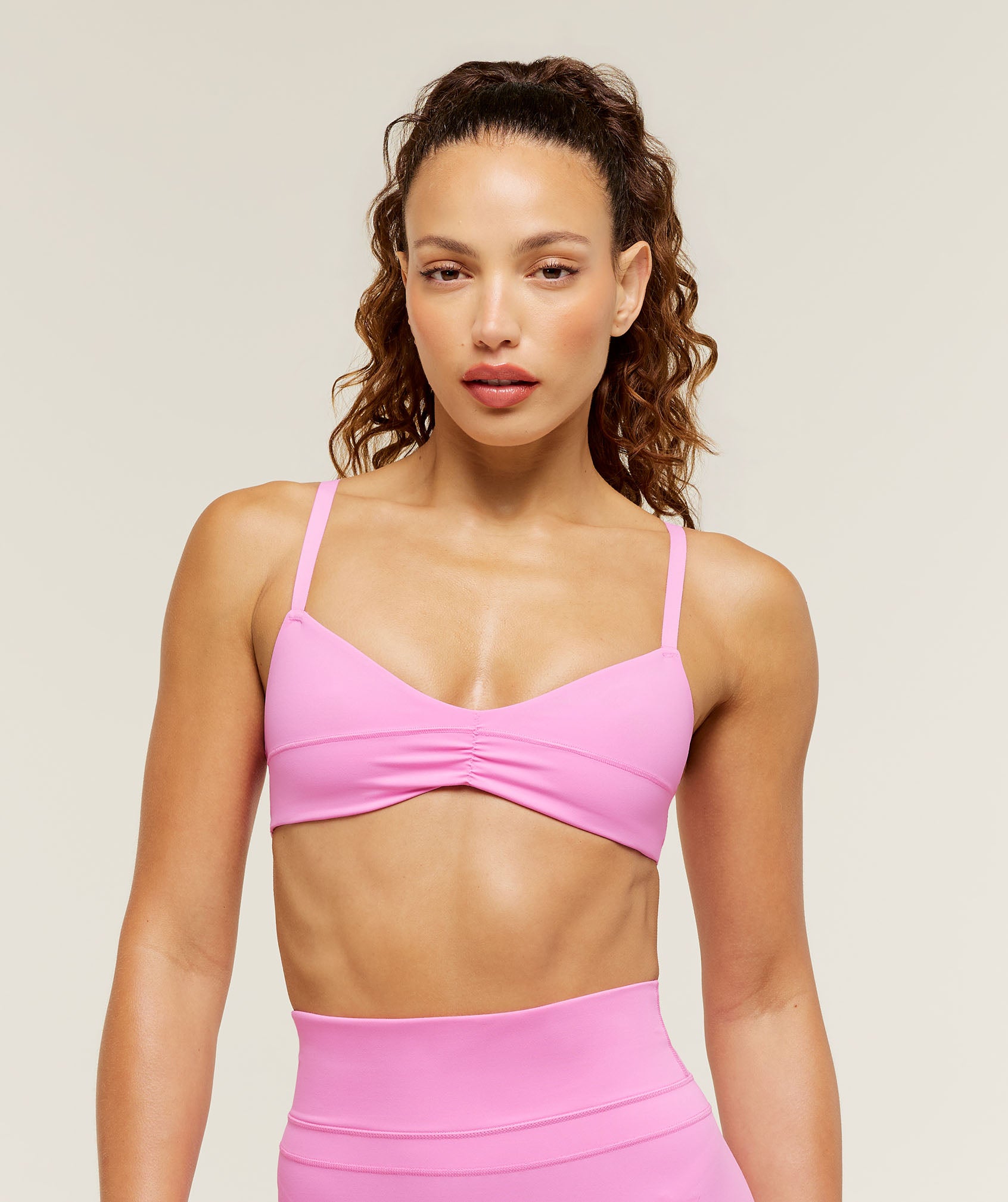 Gymshark Colour Block Sports Bra - Focus Pink