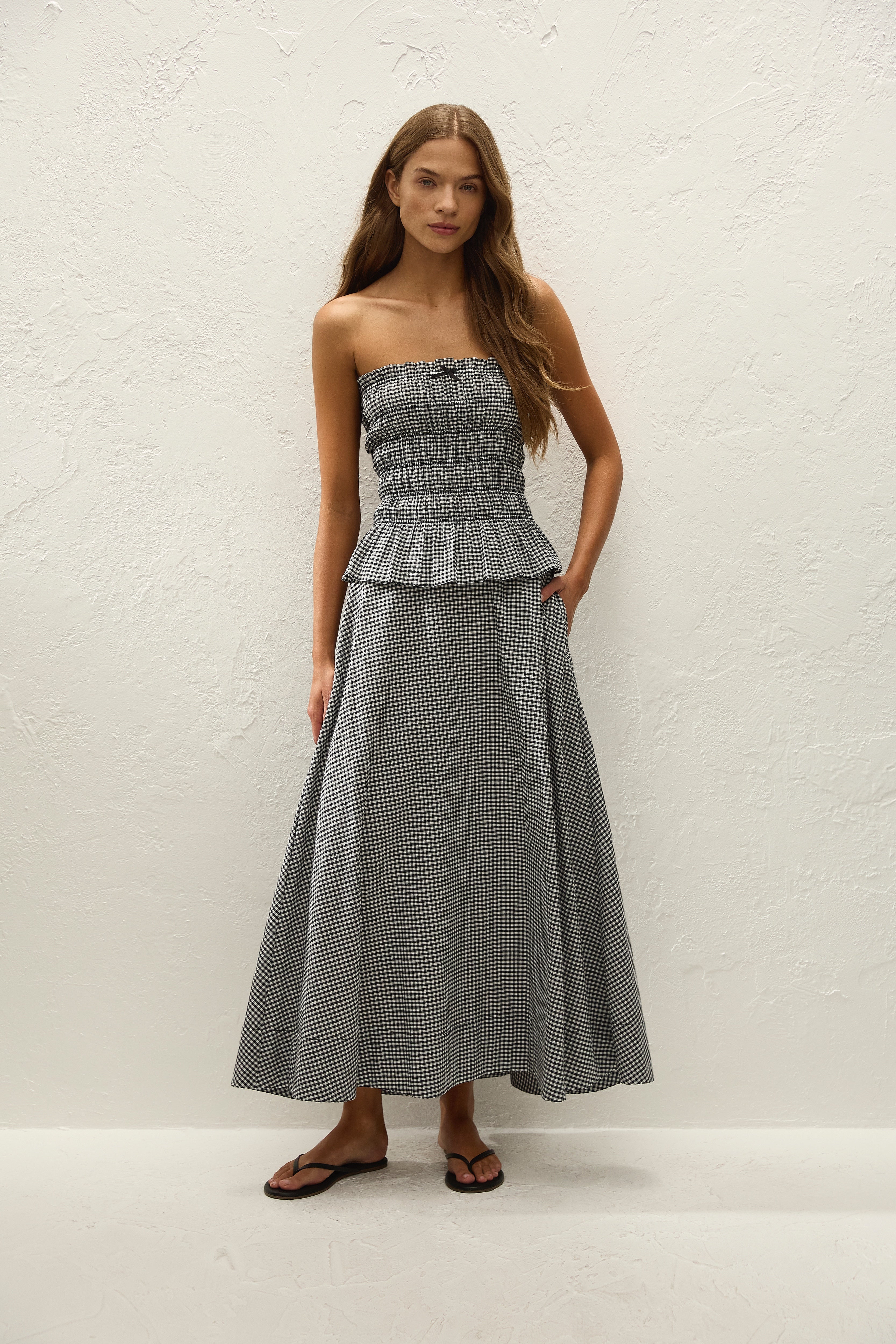 Leceia Skirt Cantinho Gingham Black
