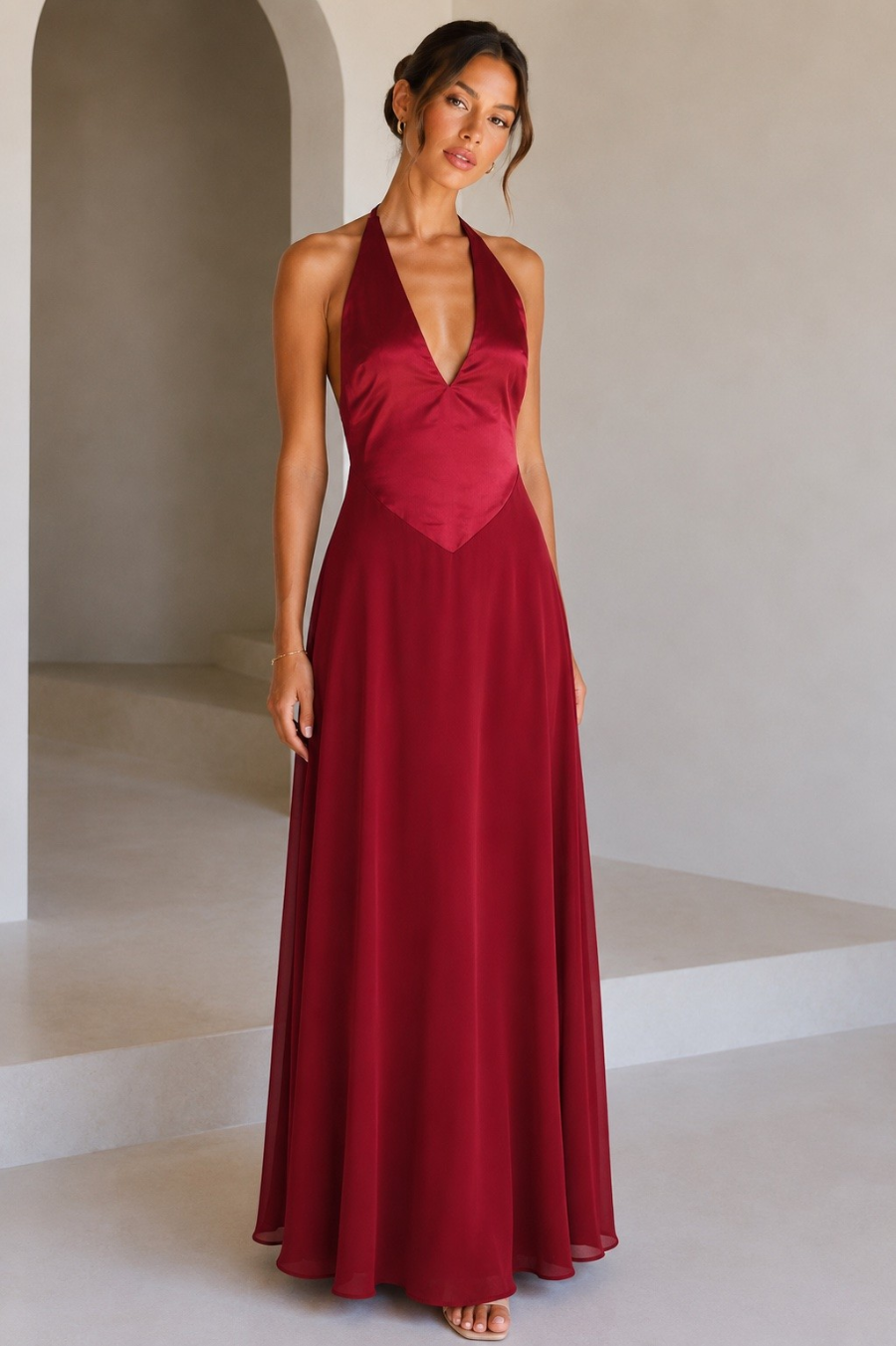 Renata Contrast Maxi Dress