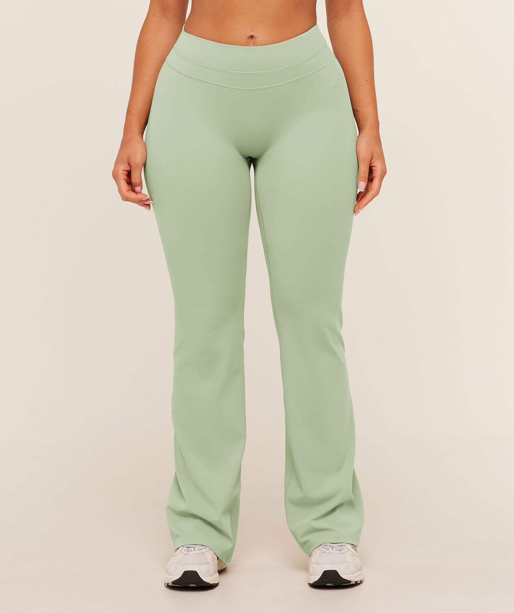 Gymshark Whitney Mid Rise Flared Legging - Haze Green