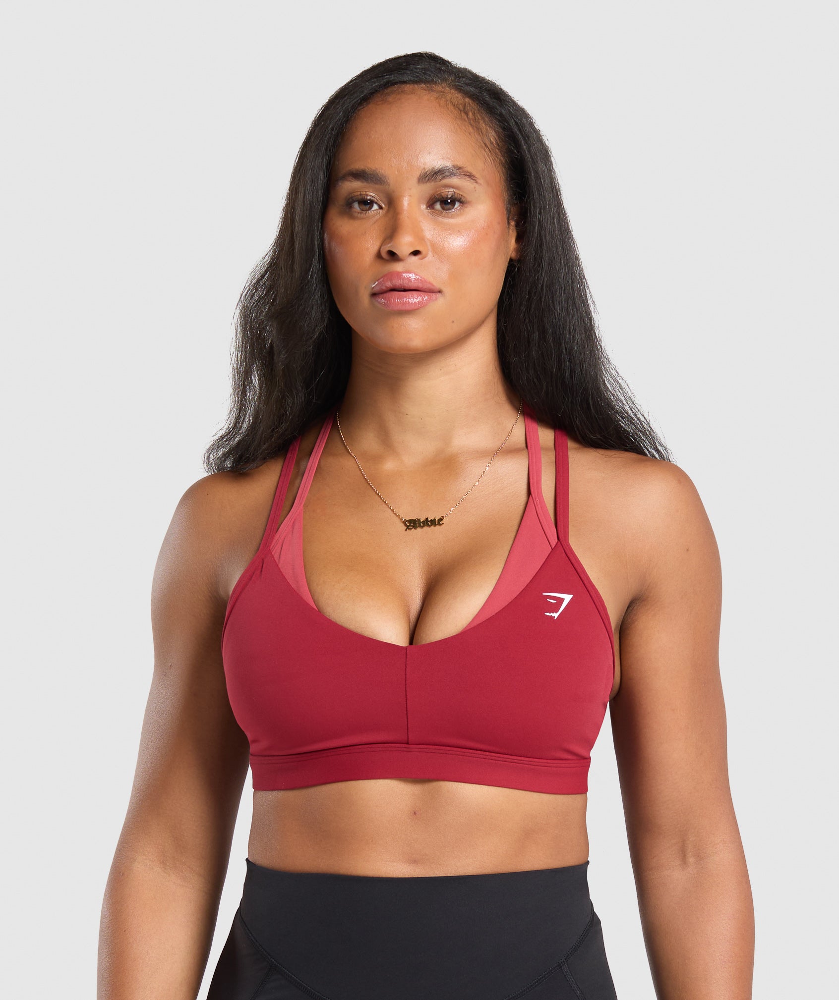 Gymshark Double Up Sports Bra - Reps Red/Varsity Pink