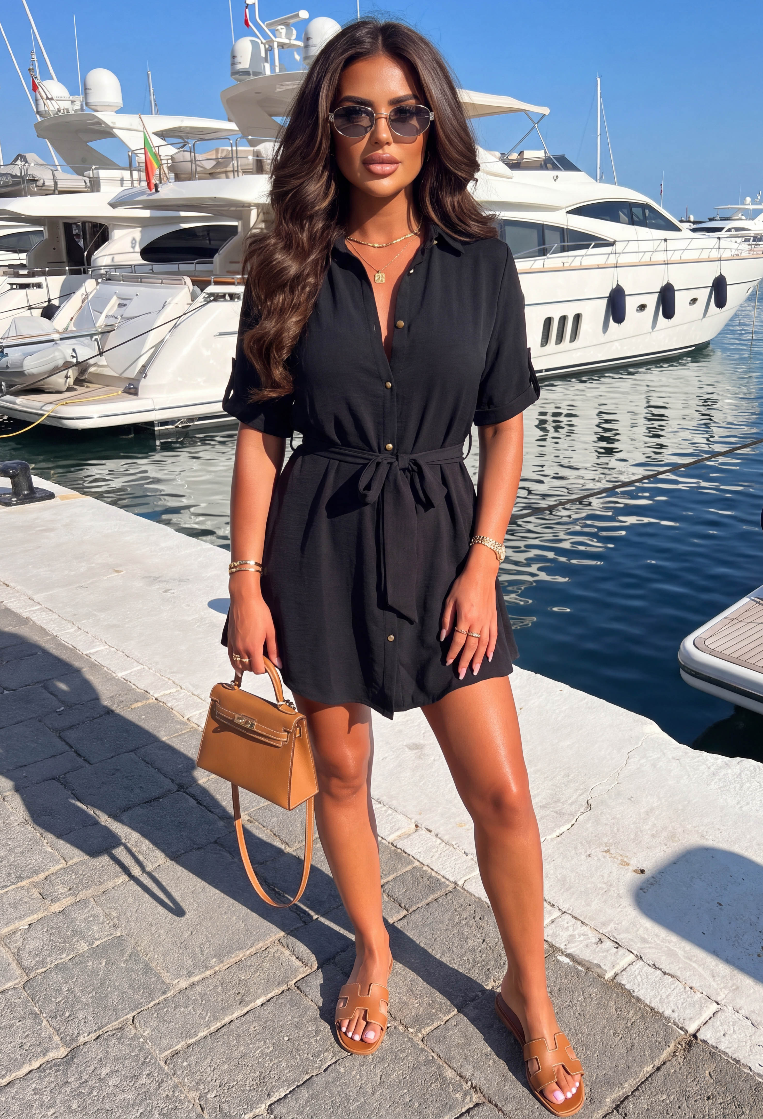 Baby Love Me Black Shirt Dress