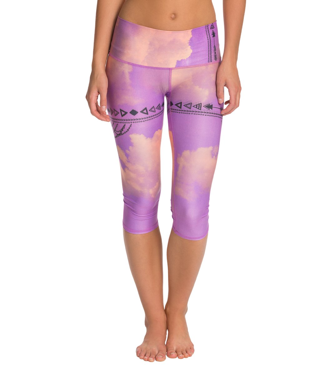 Teeki Purple Hazed Yoga Capris
