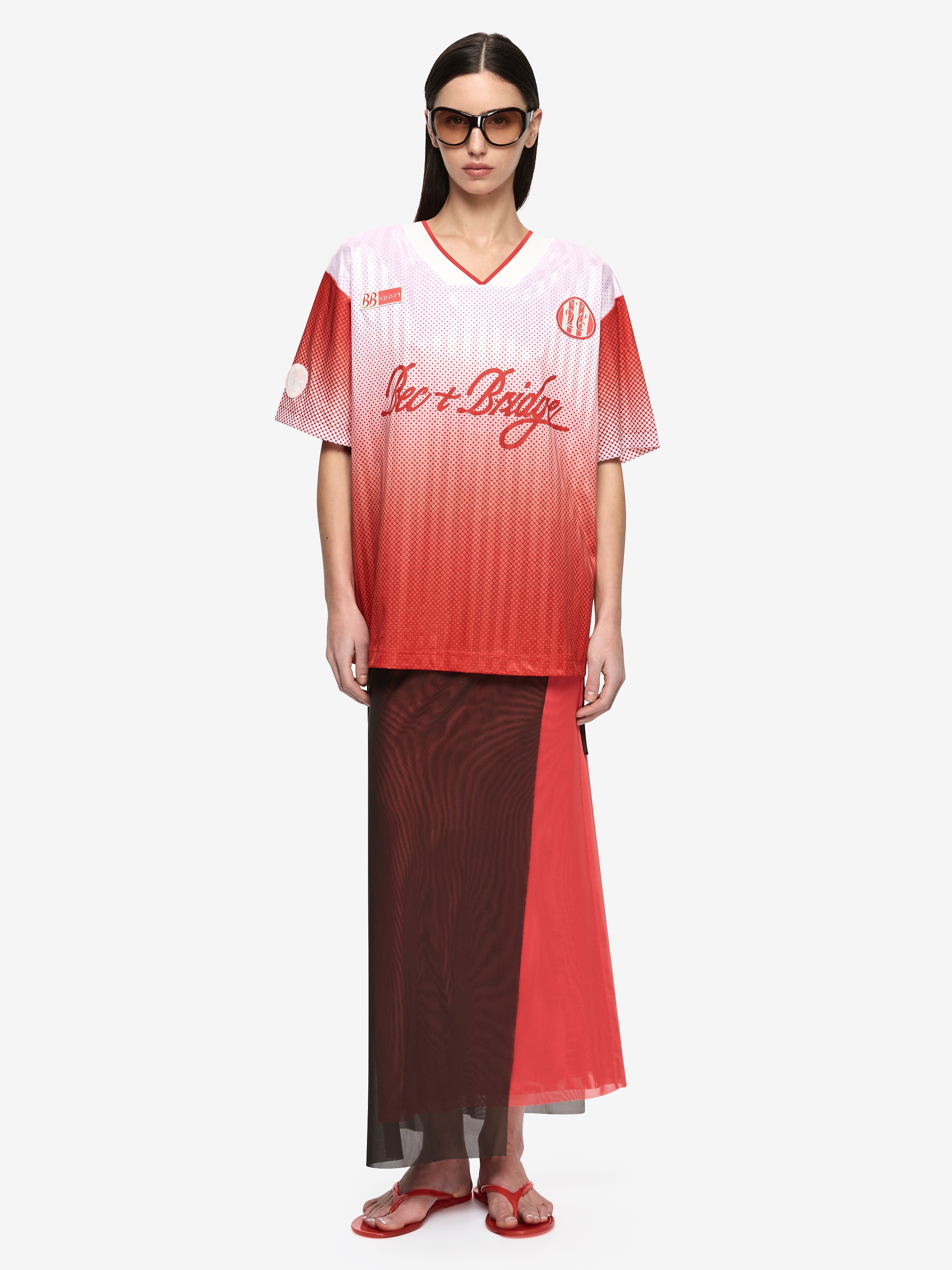 ZELIA JERSEY T SHIRT - FLAME OMBRE