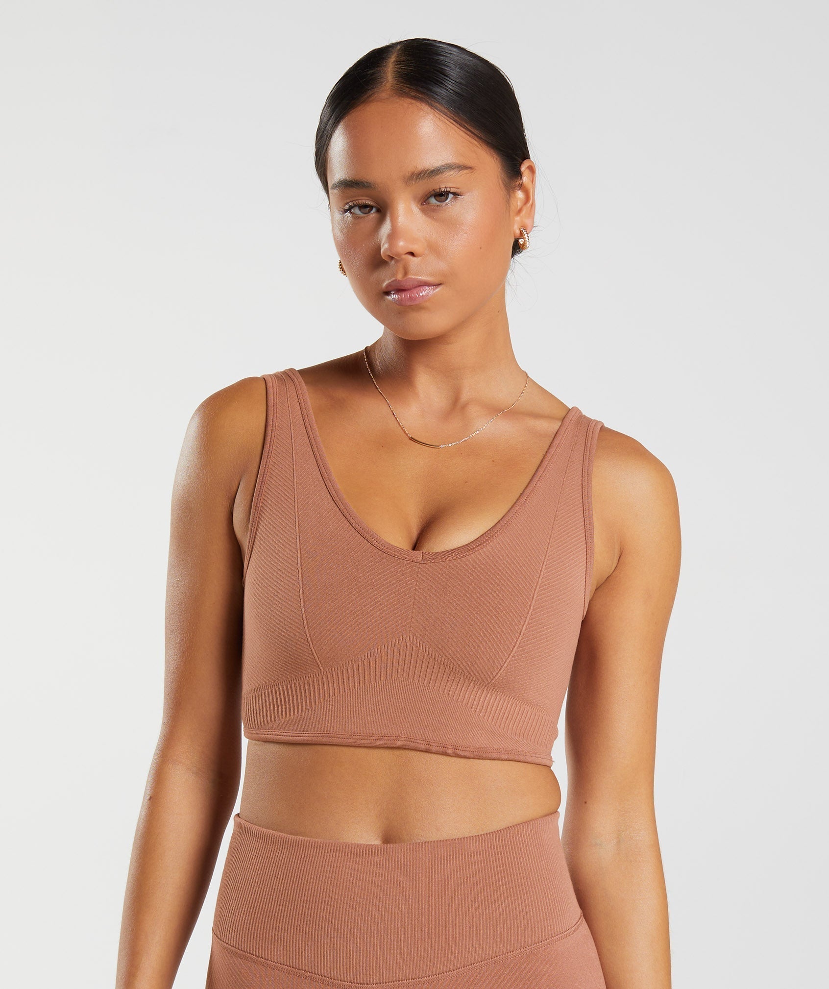 Gymshark Rest Day Seamless Bralette - Brown