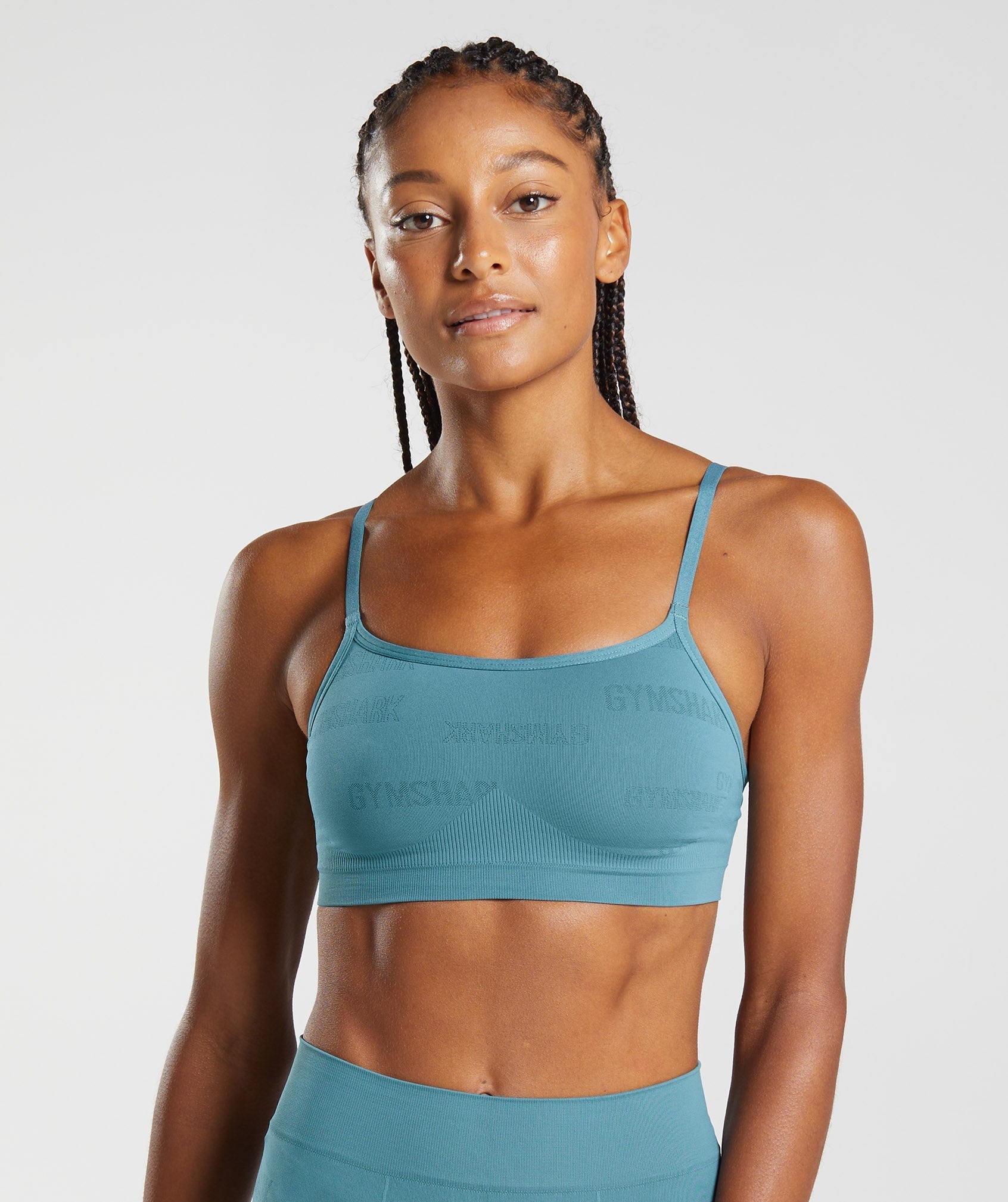 Gymshark Seamless Jacquard Bralette - Blue