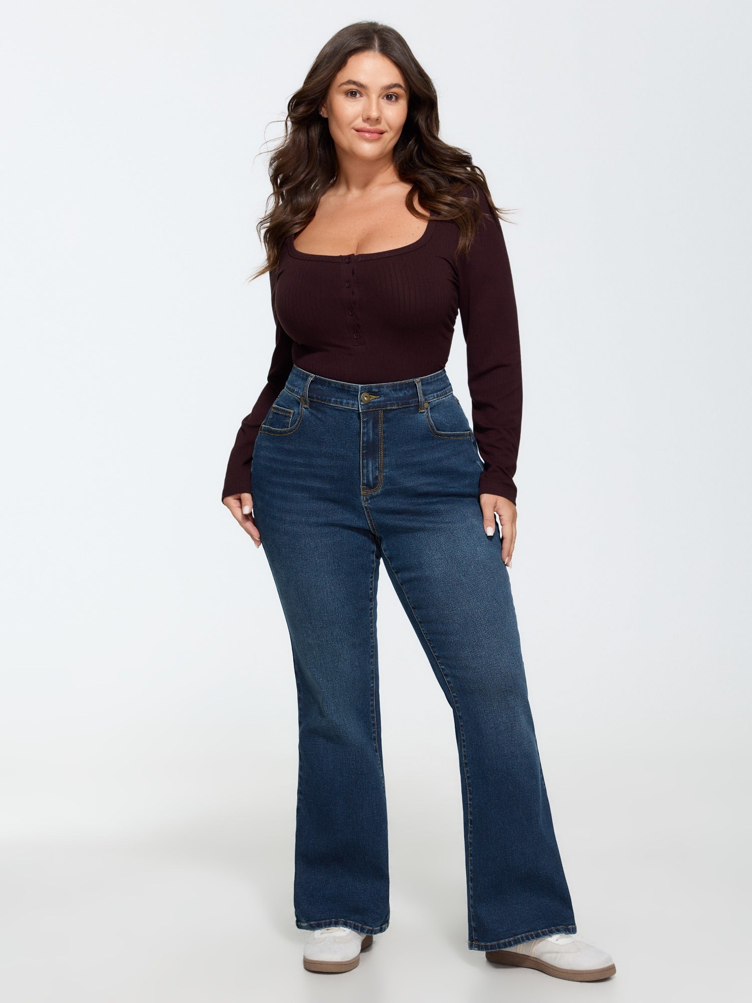 Stretch Vintage Retro Bootcut Jeans