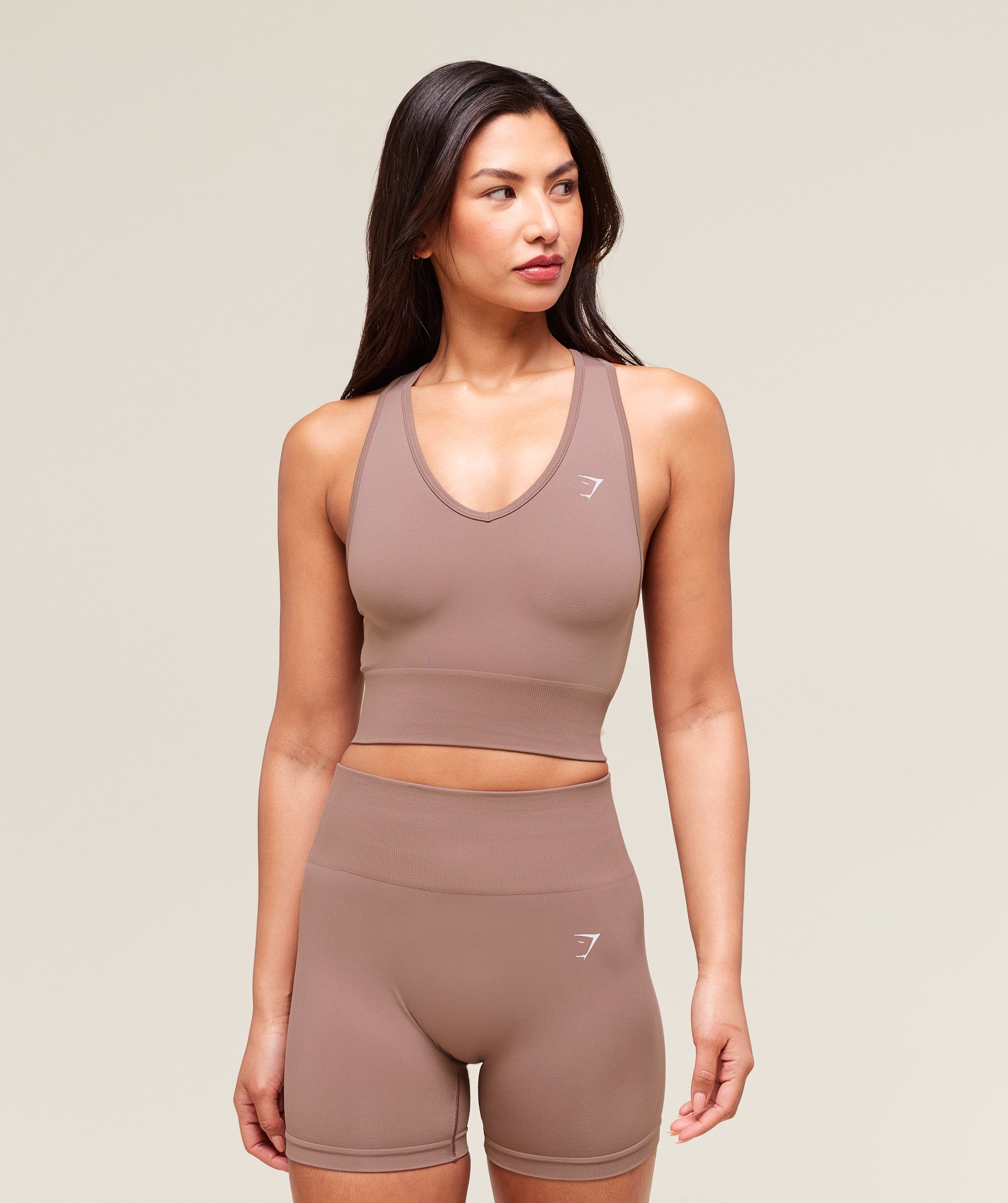 Gymshark Everyday Seamless Crop Tank - Chestnut Pink