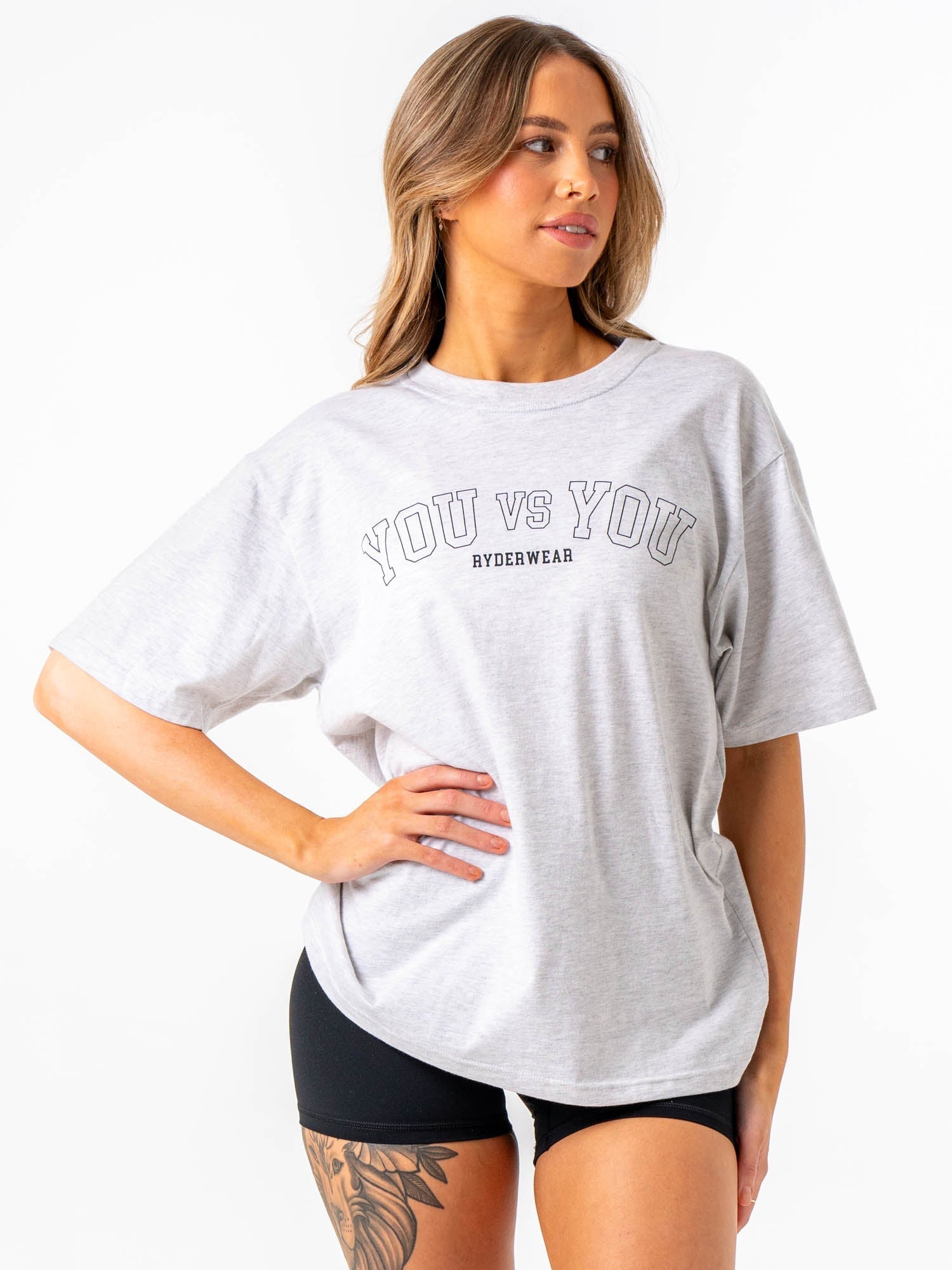 You vs You Oversized T-Shirt - Snow Marl
