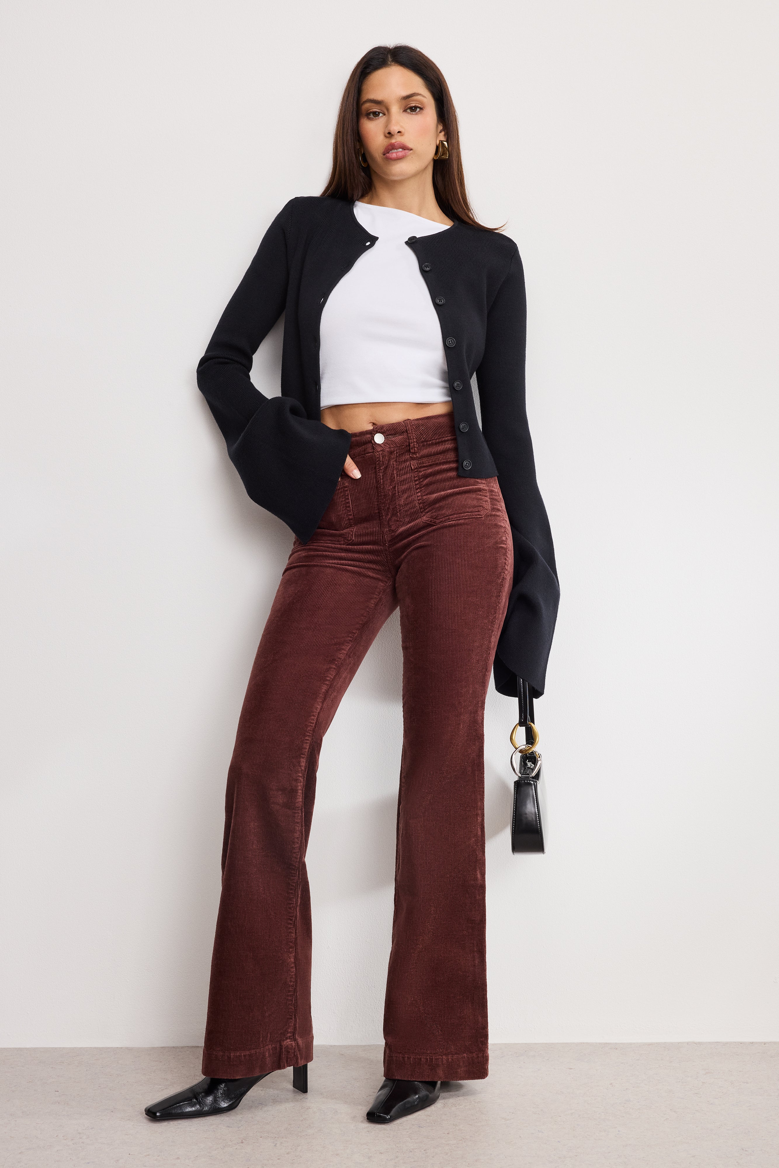 GOOD LEGS FLARE CORDUROY PANTS | WALNUT004